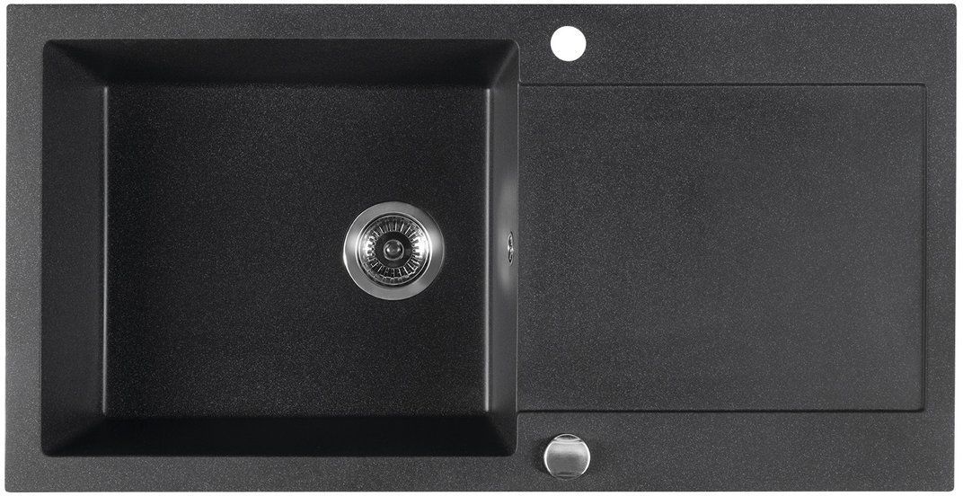 Sapho lavello in granito 97x50 cm nero GR1614