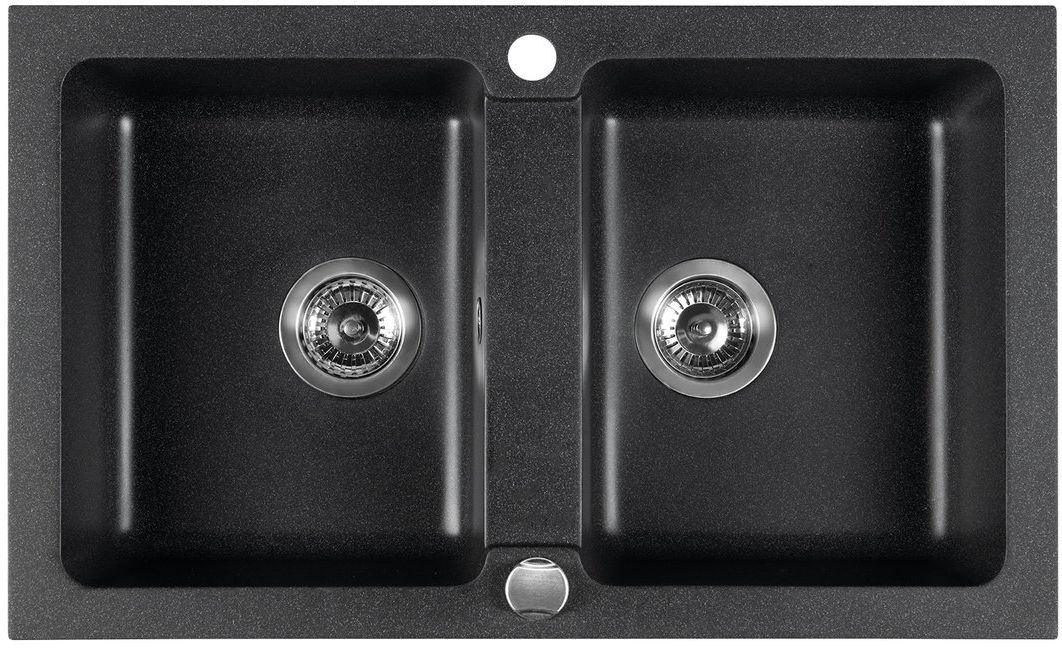 Sapho lavello in granito 78x47.5 cm nero GR2224