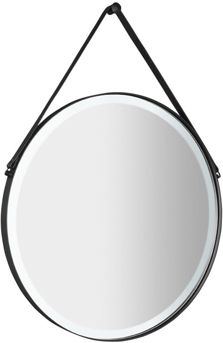 Sapho Orbiter specchio 60x60 cm rotonda con illuminazione nero ORL060