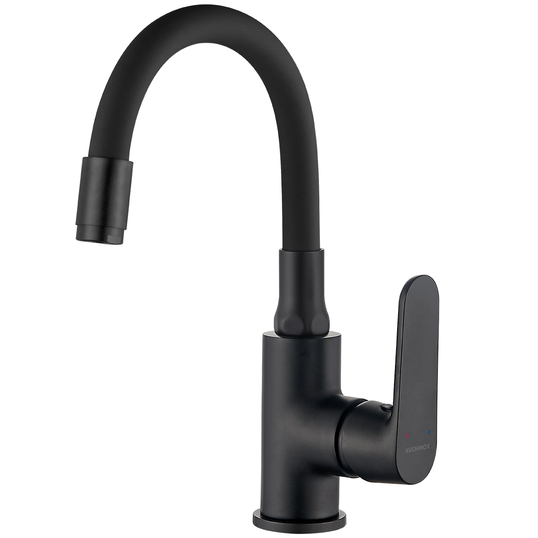 Kuchinox Dima rubinetto per lavabo verticale nero BQD721D