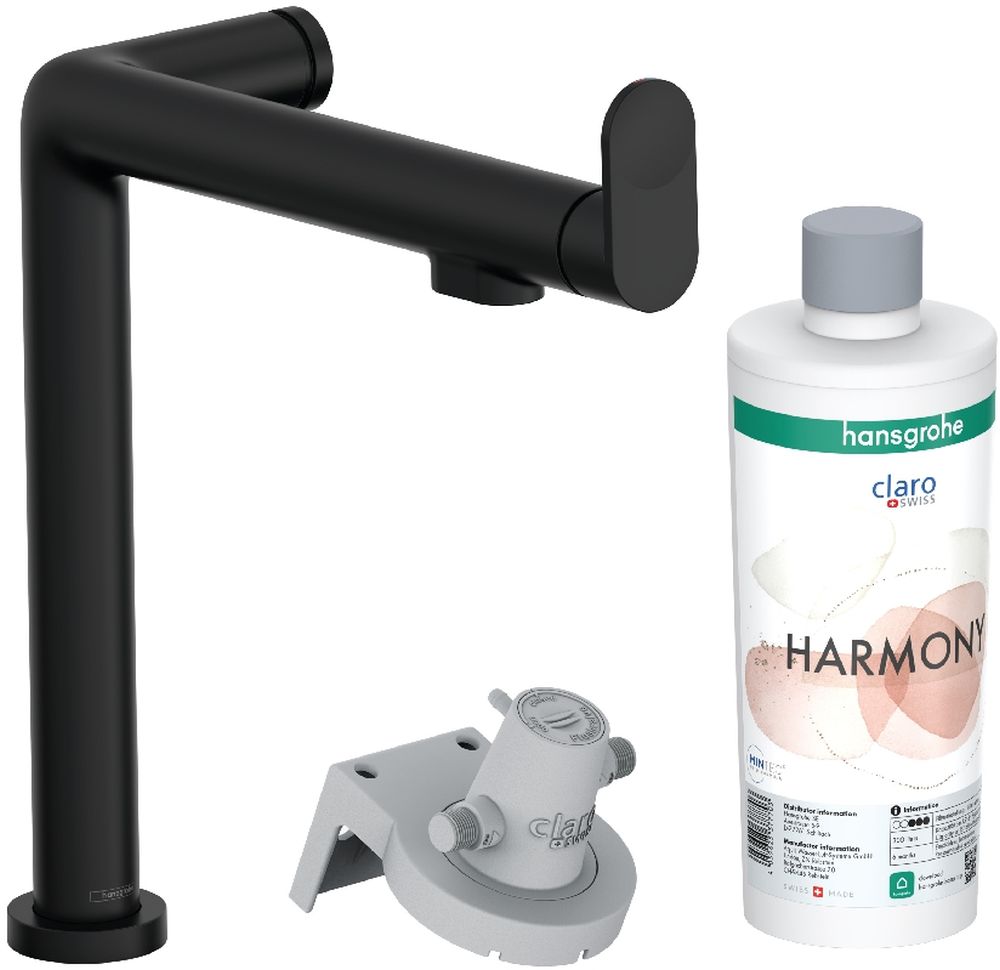 Hansgrohe Aqittura M91 rubinetto da cucina con filtro verticale nero 76802670