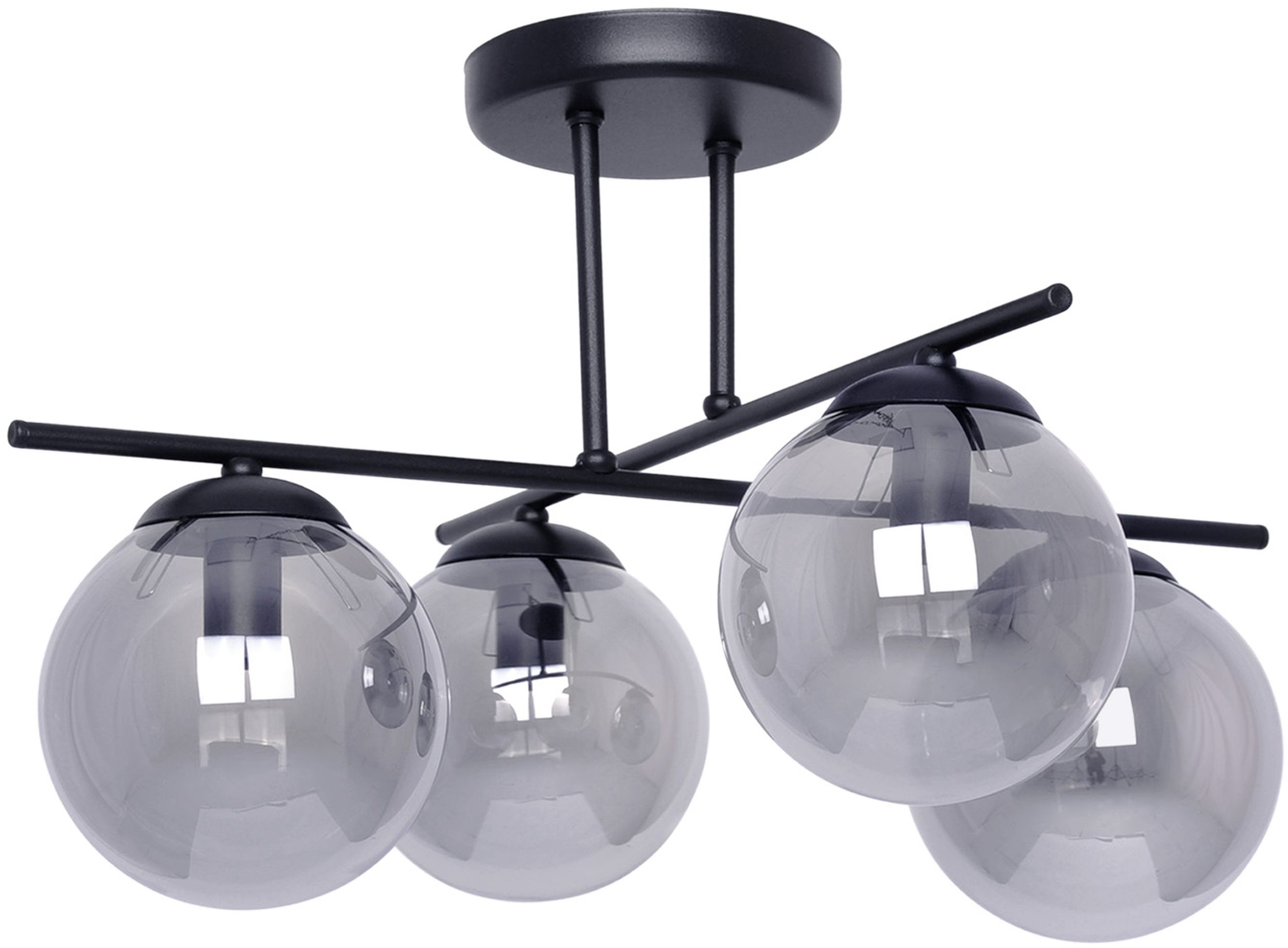 Kaja Gamma lampada da soffitto 4x40 W nero-grafite K-5166
