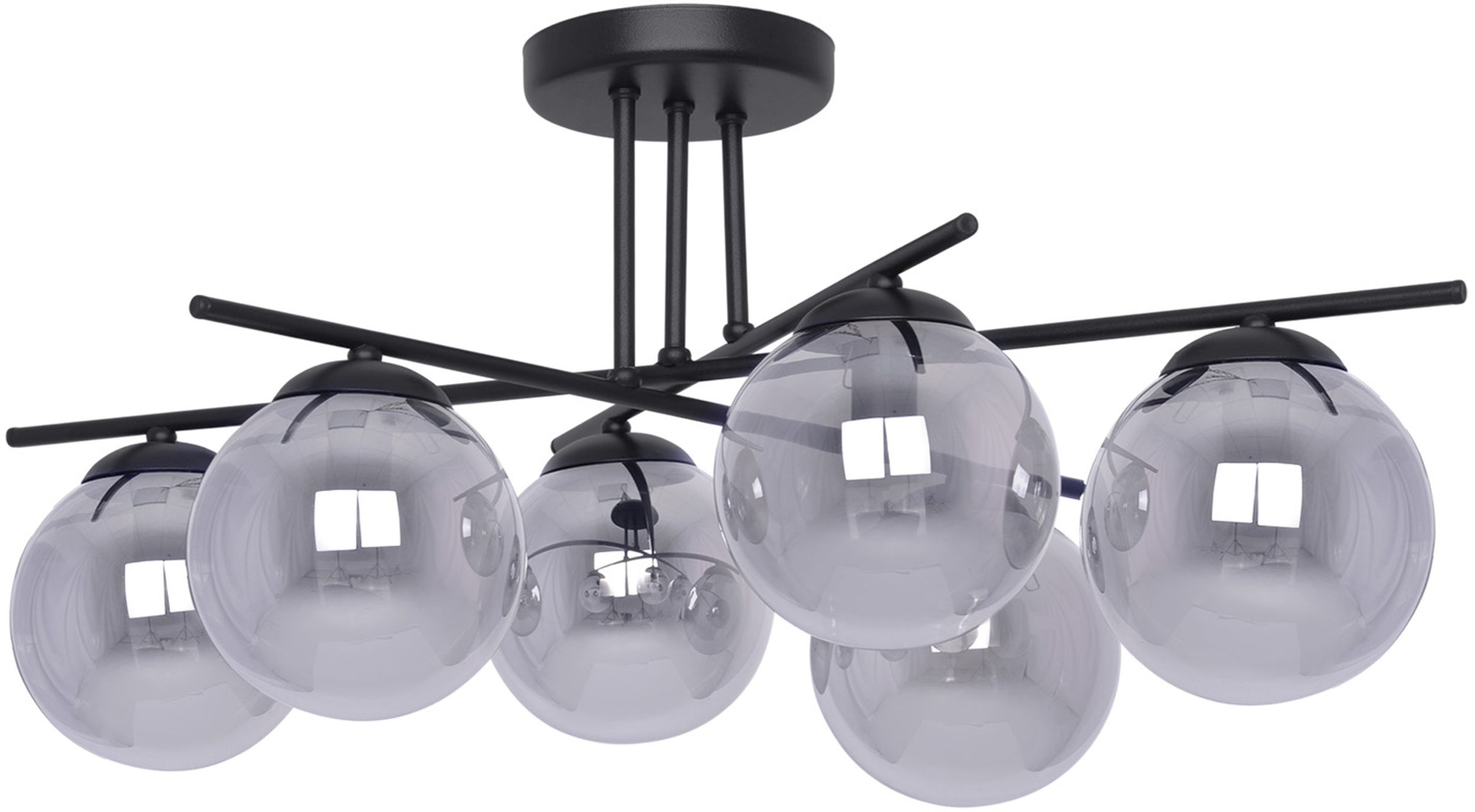 Kaja Gamma lampada da soffitto 5x40 W nero-grafite K-5167