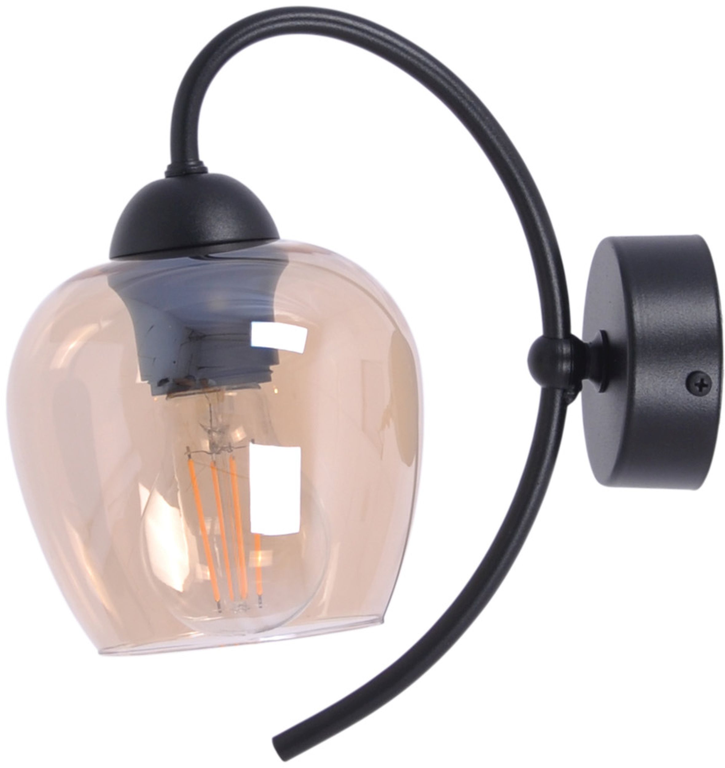 Kaja Diuna lampada da parete 1x60 W nero-ambra K-5192