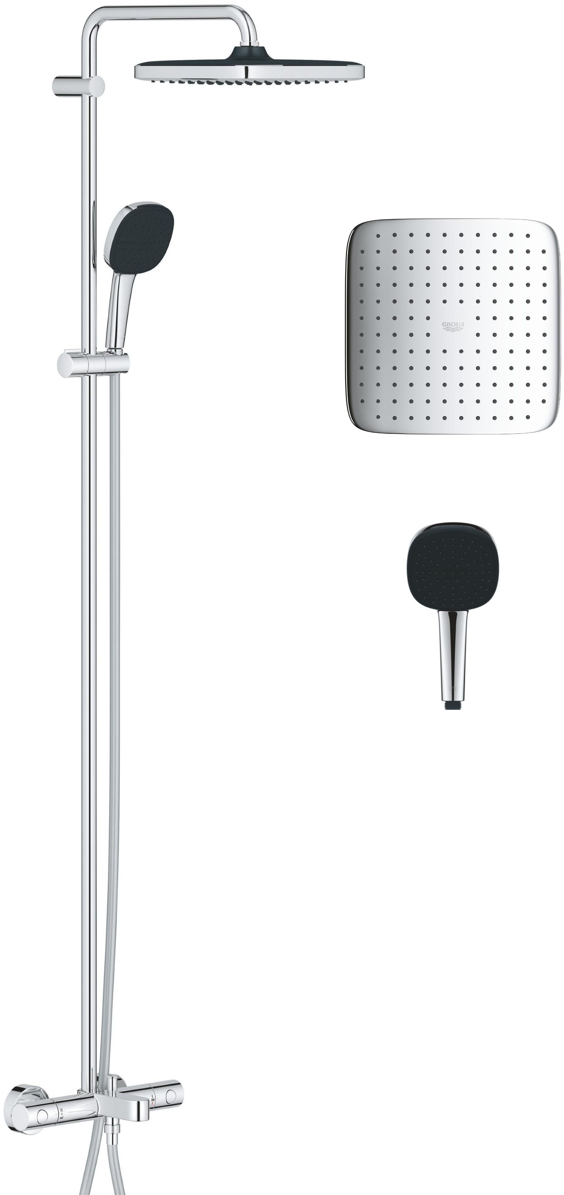 Grohe Vitalio Comfort set per vasca e doccia a parete con termostato si StarLight Chrome 26984001