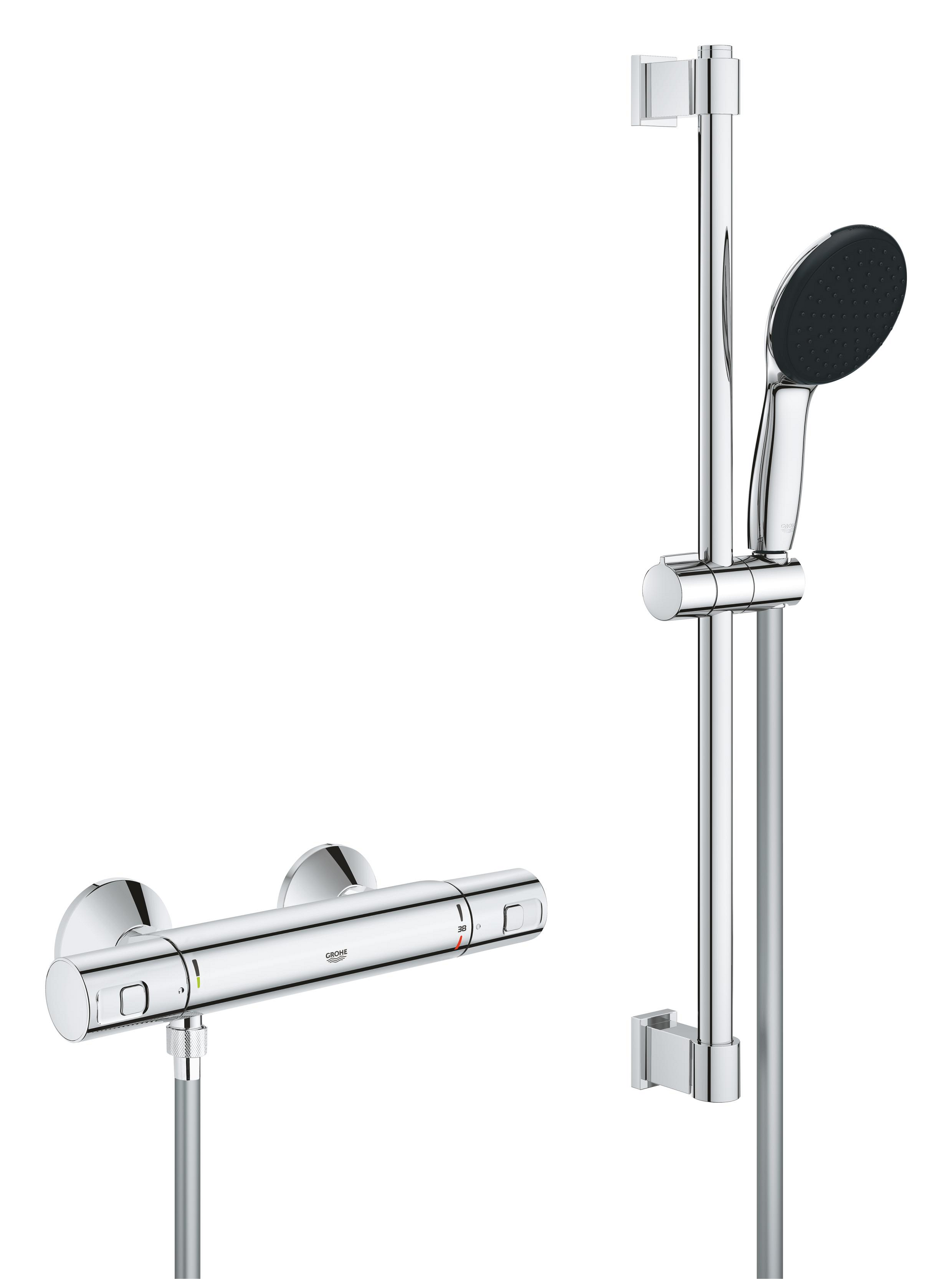 Grohe Precision Start rubinetto per doccia a parete con termostato StarLight Chrome 34597001
