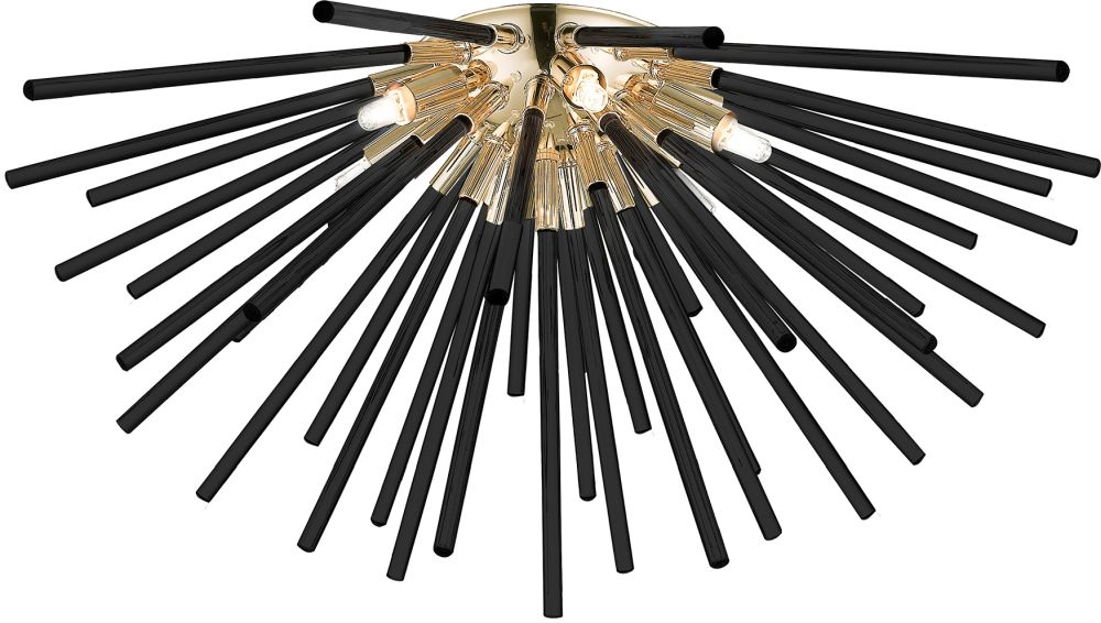Zuma Line Urchin lampada da soffitto 6x42 W nero-oro C0491-06B-F7BC