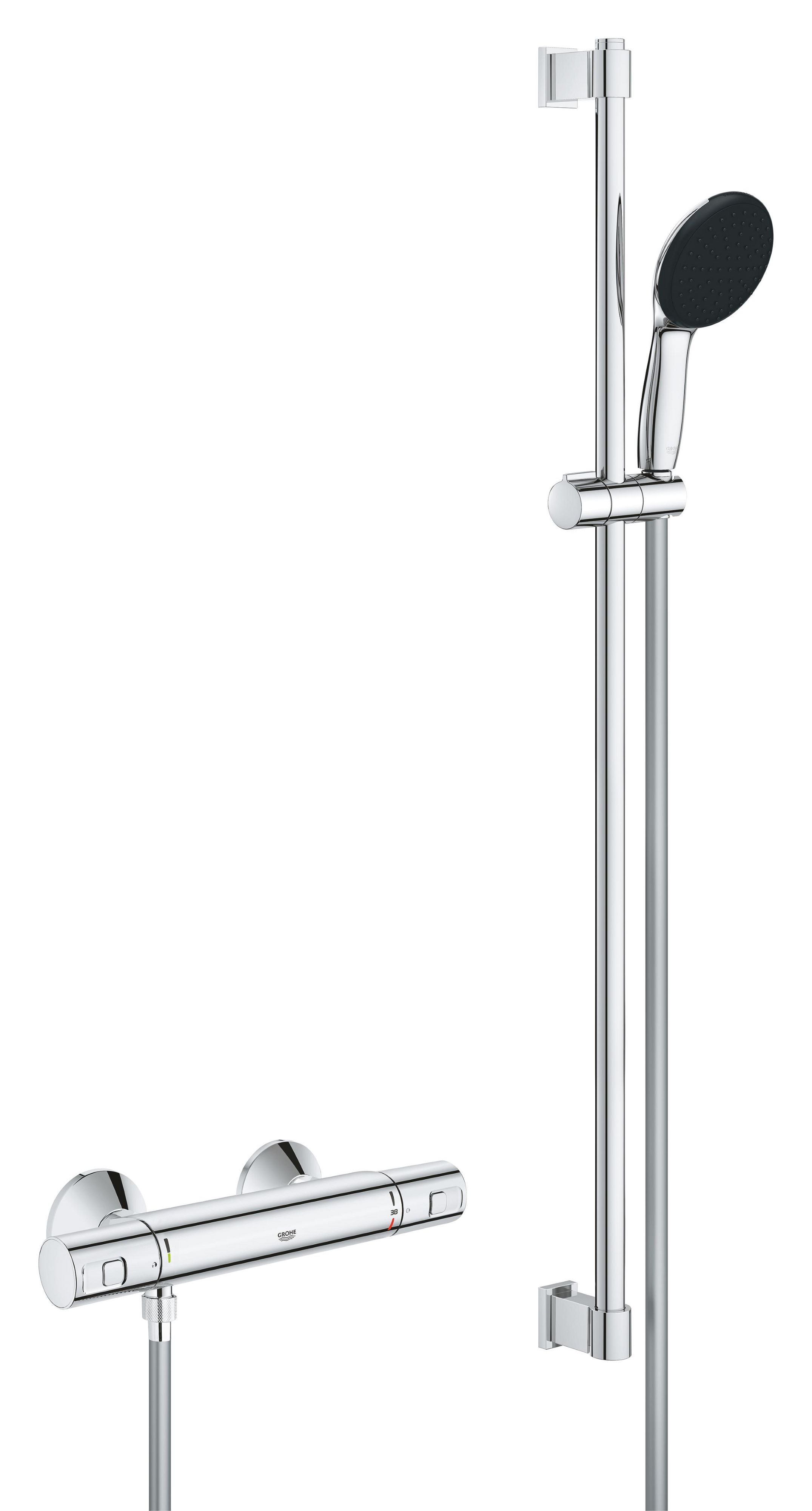 Grohe Precision Start rubinetto per doccia a parete con termostato StarLight Chrome 34854001