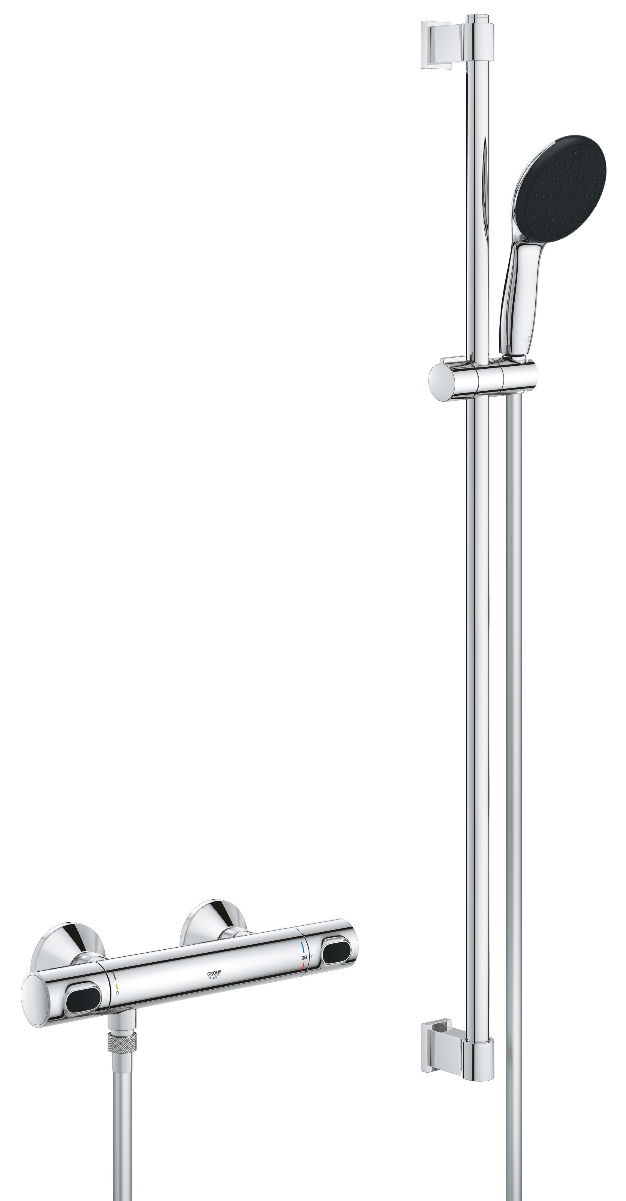 Grohe Precision Flow rubinetto per doccia a parete con termostato StarLight Chrome 34805001