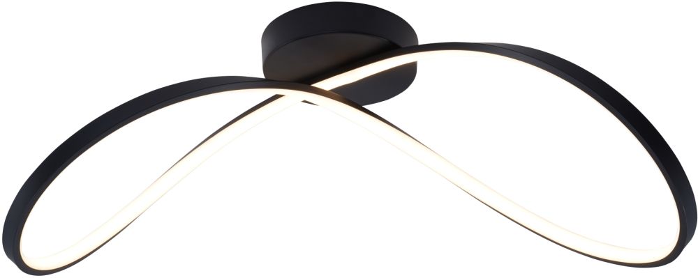 Zuma Line Erda lampada da soffitto 1x45 W nero 19600C-BK