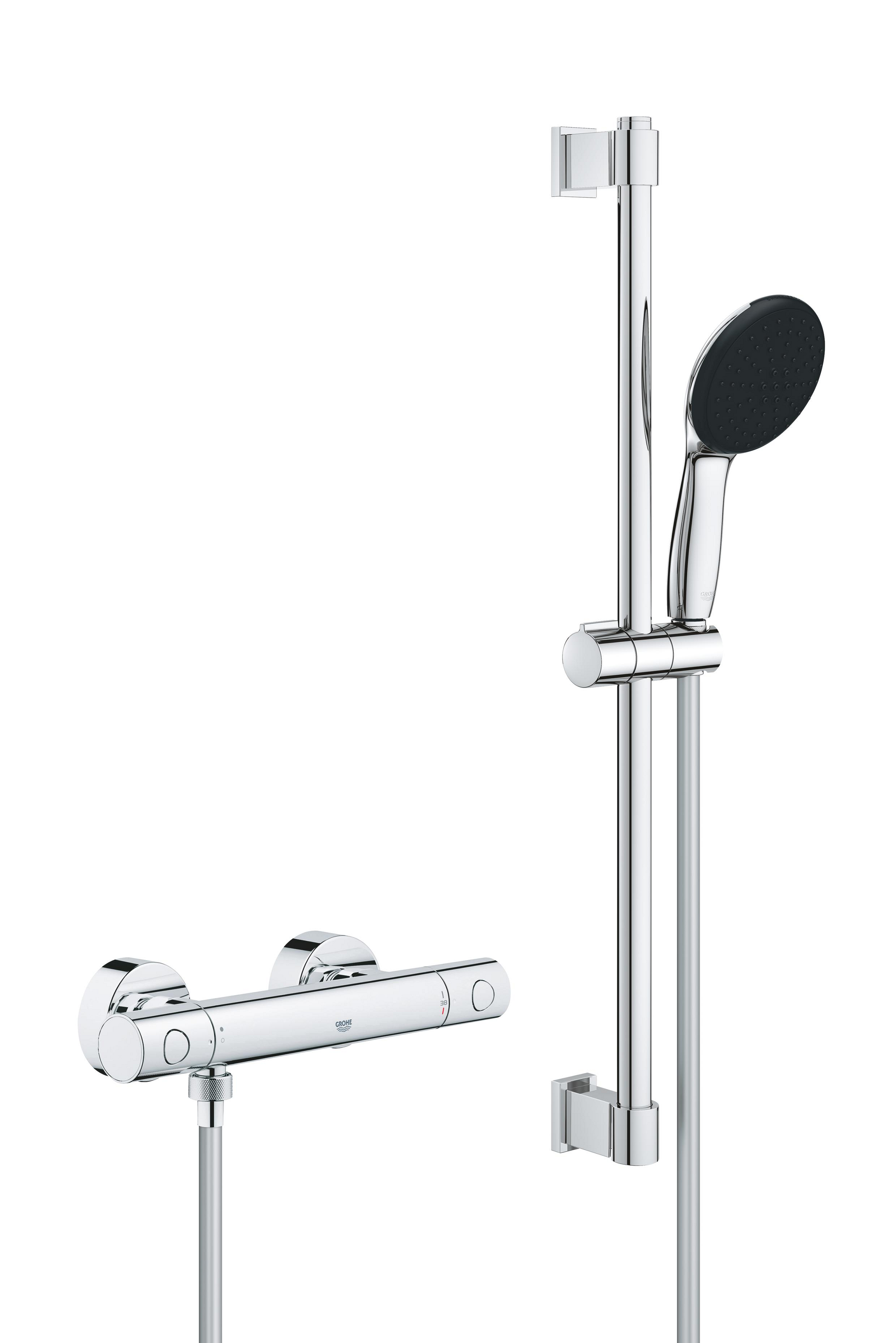 Grohe Precision Get rubinetto per doccia a parete con termostato StarLight Chrome 34856000