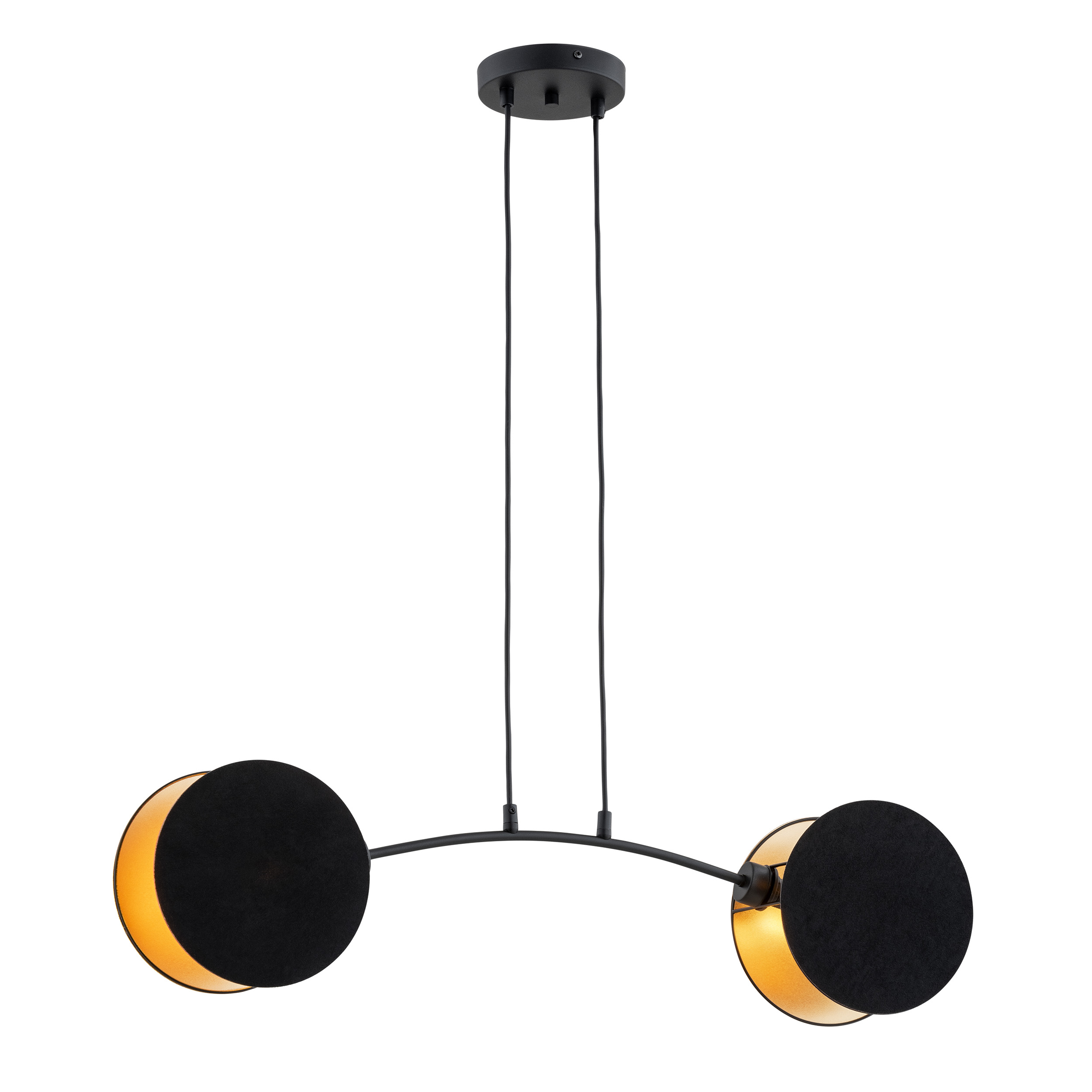 Emibig Motif lampada sospesa 2x10 W nero-oro 1325/2