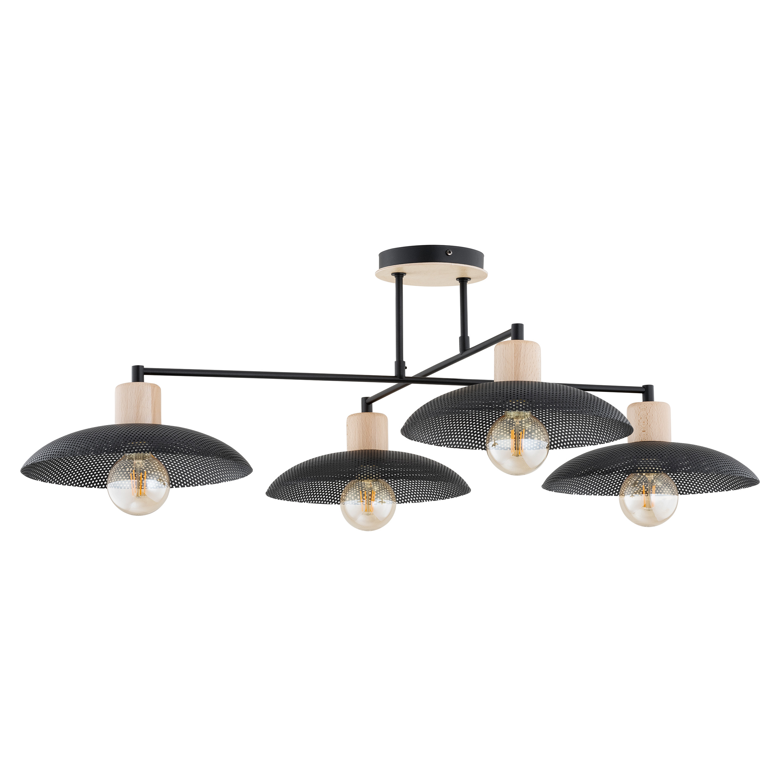 Emibig Kobe lampada da soffitto 4x15 W nero 1318/4