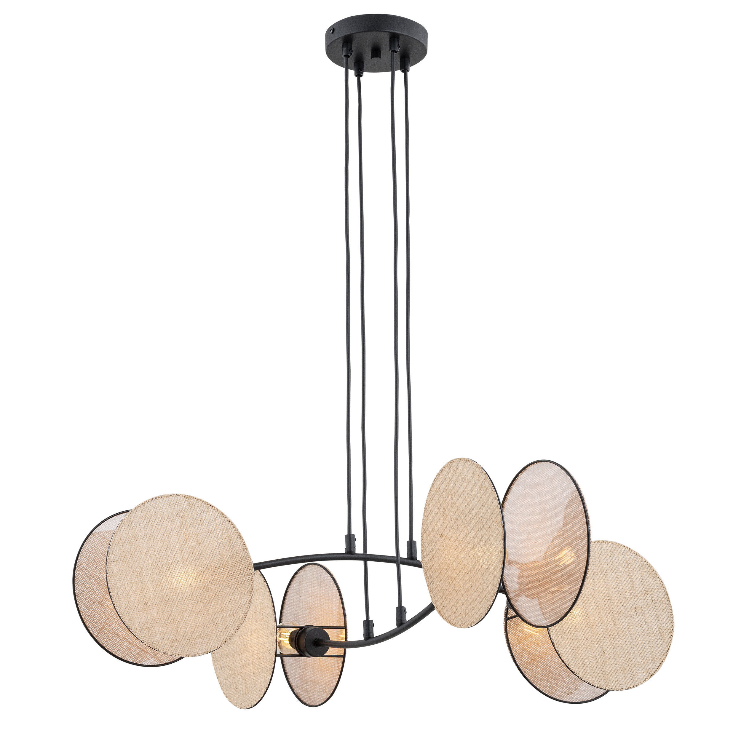 Emibig Motif lampada sospesa 4x10 W nero-sabbia 1328/4