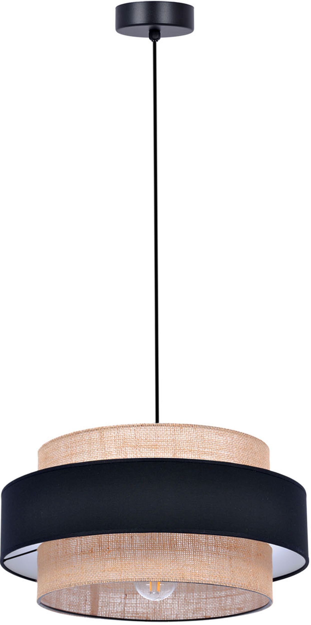 Kaja Gato lampada sospesa 1x40 W nero-beige K-5231