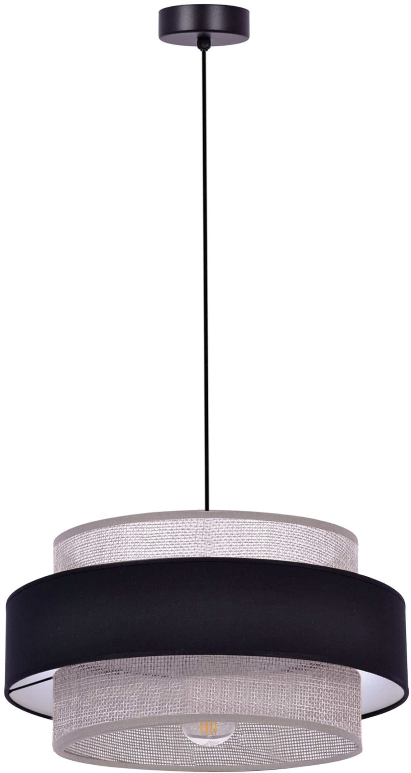 Kaja Etela lampada sospesa 1x40 W nero-grigio/cenere K-5171