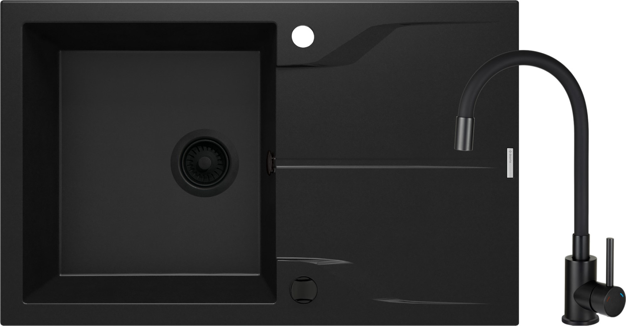 Deante Andante lavello con rubinetto nero/nero ZQNNN113
