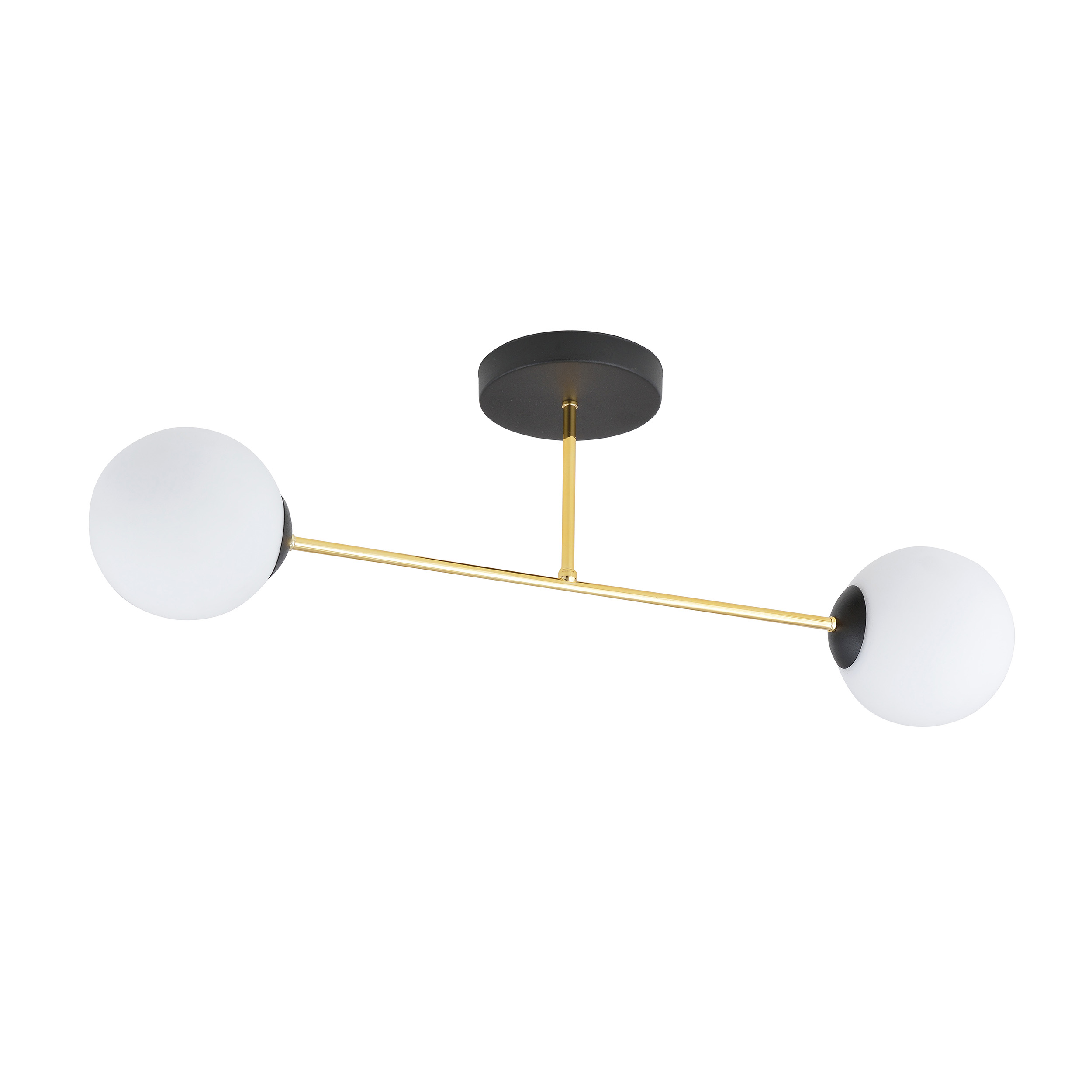 Emibig Magnum lampada da soffitto 2x10 W nero-oro 1233/2