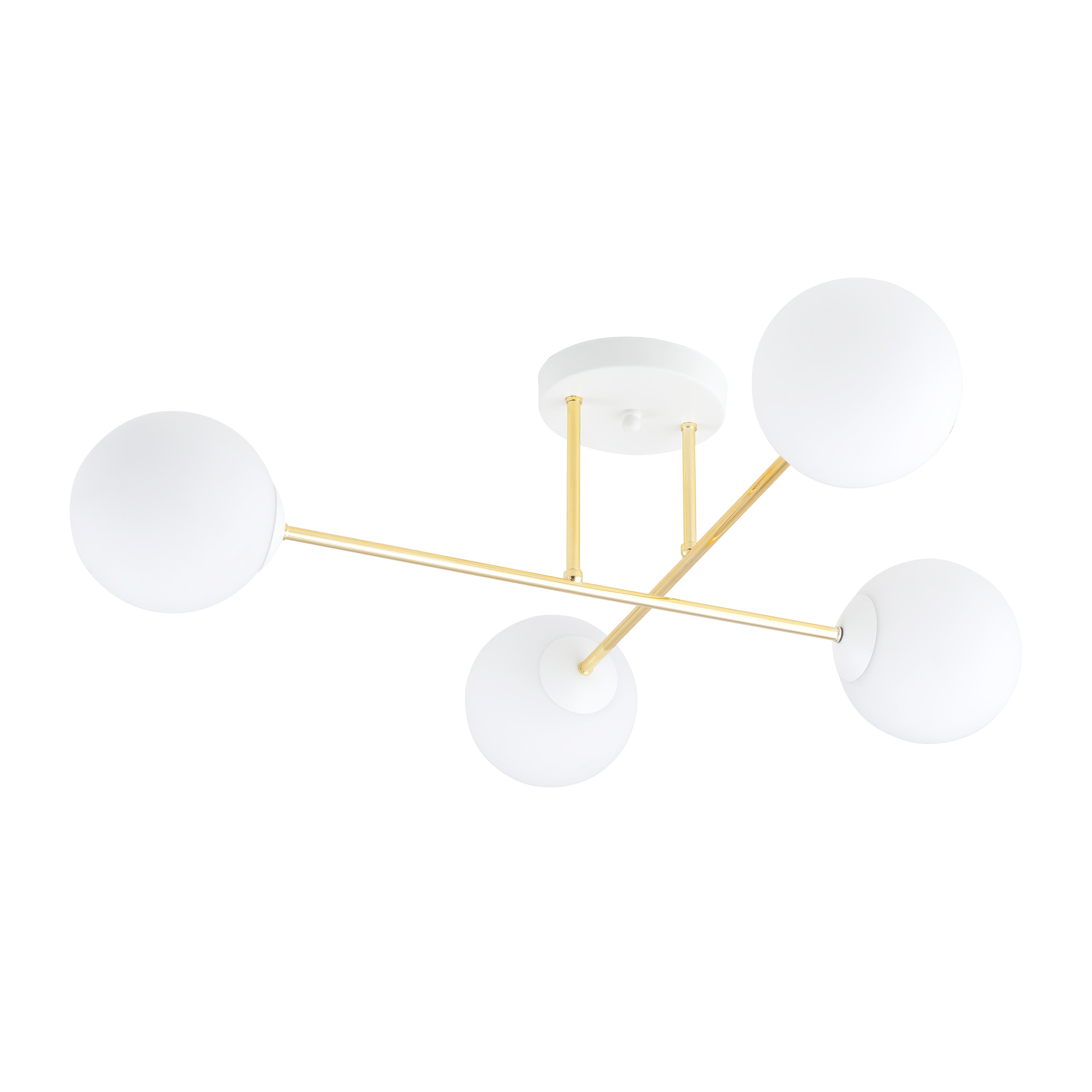Emibig Magnum lampada da soffitto 4x10 W bianco-oro 1234/4