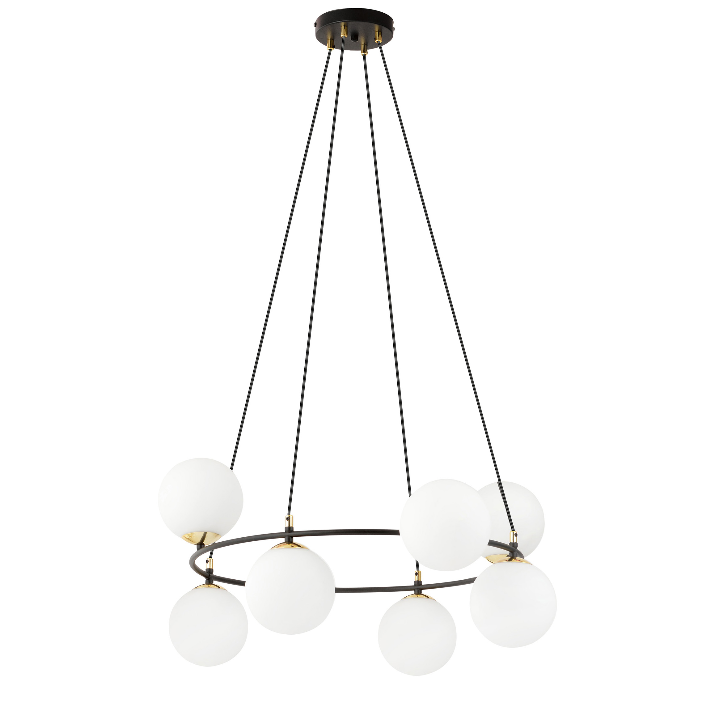 Emibig Azura lampada sospesa x10 W nero-oro 1295/8