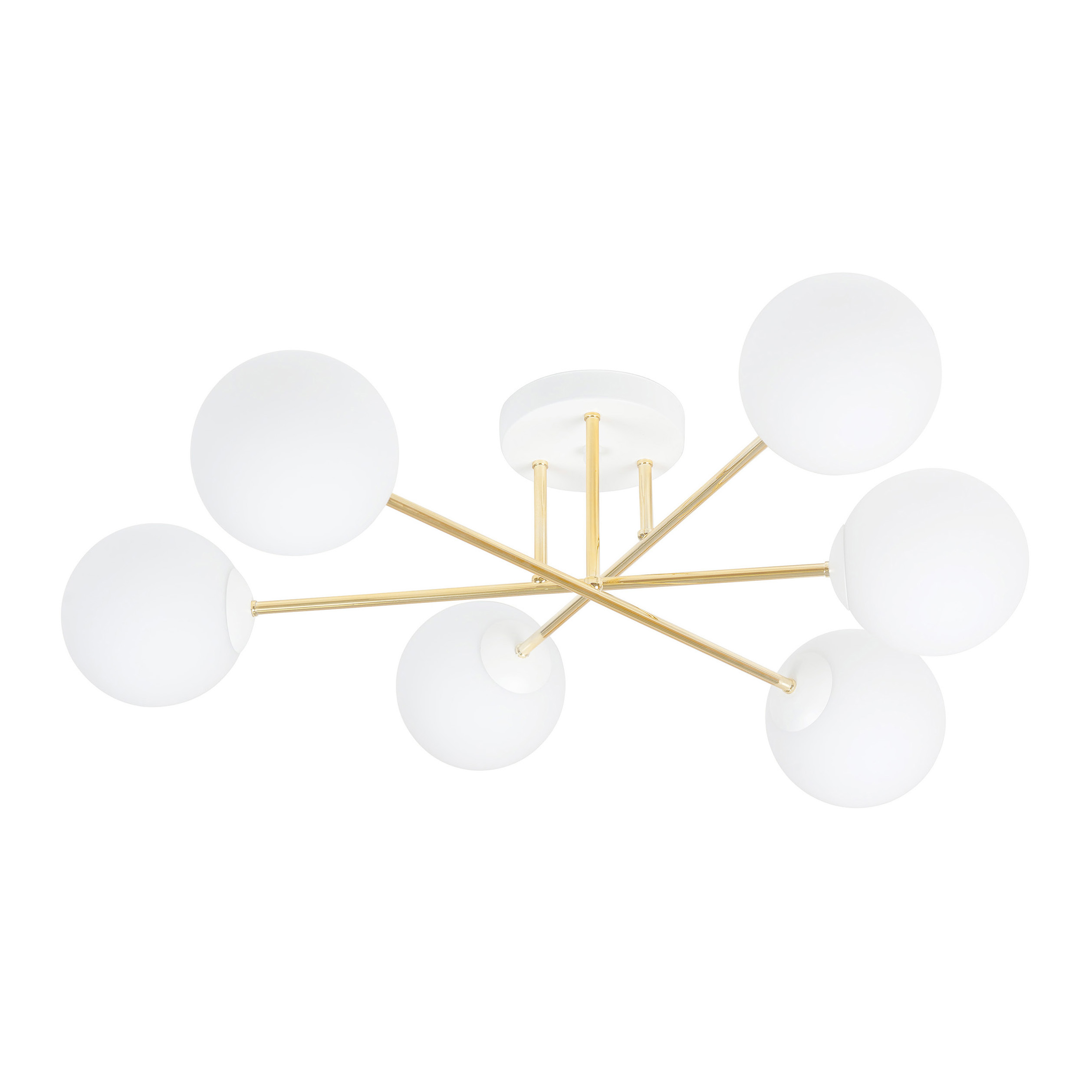 Emibig Magnum lampada da soffitto 6x10 W bianco-oro 1234/6