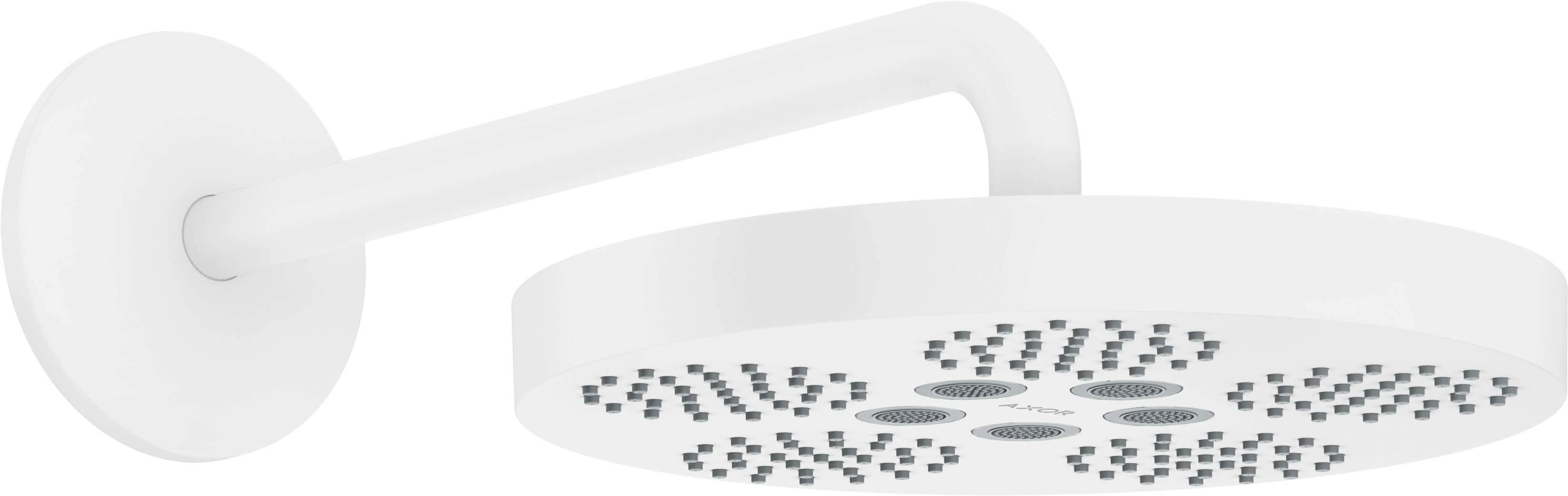Axor One soffione doccia con braccio 28.2x28.2 cm rotonda bianco 48491700