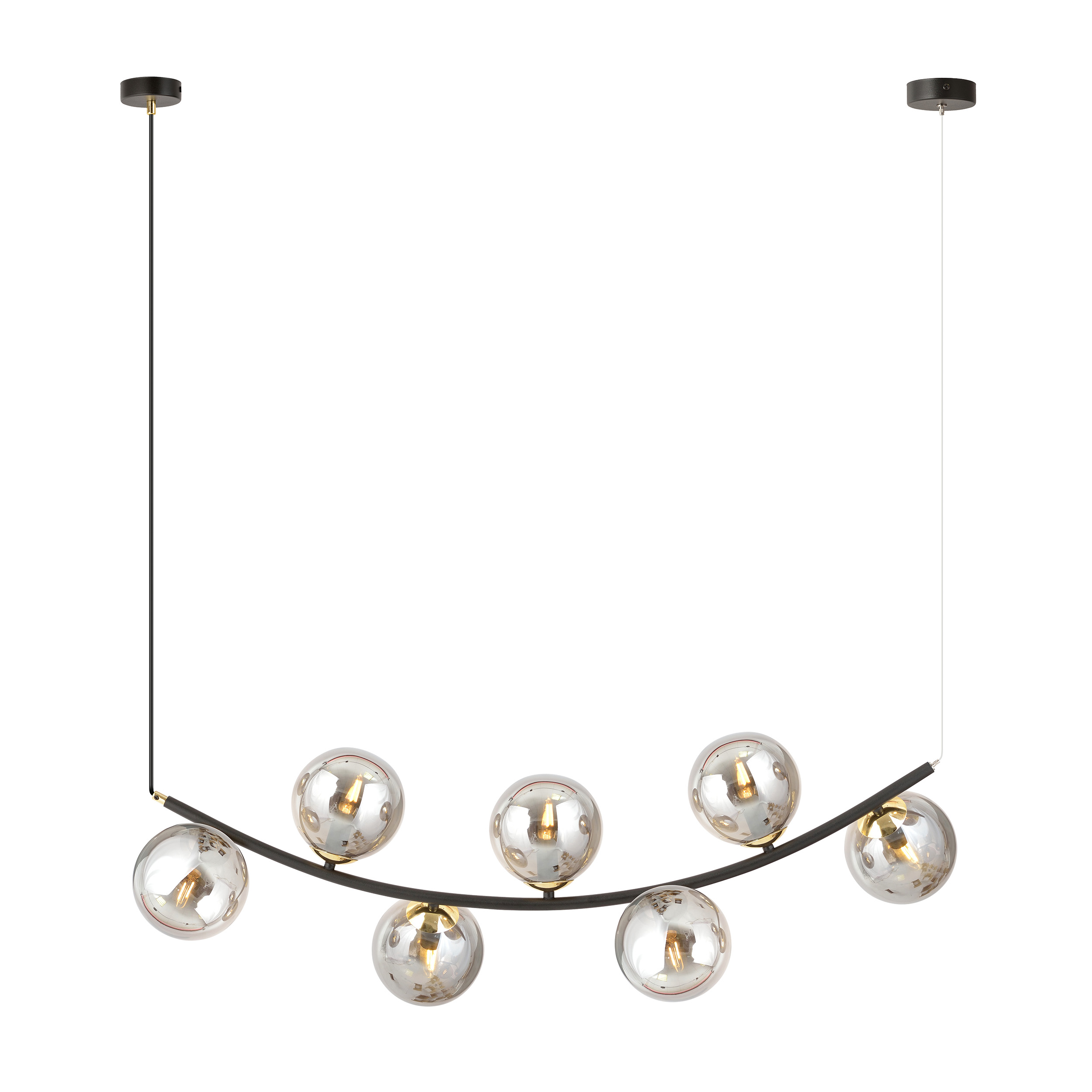 Emibig Ritz lampada sospesa x10 W nero-oro 1297/7