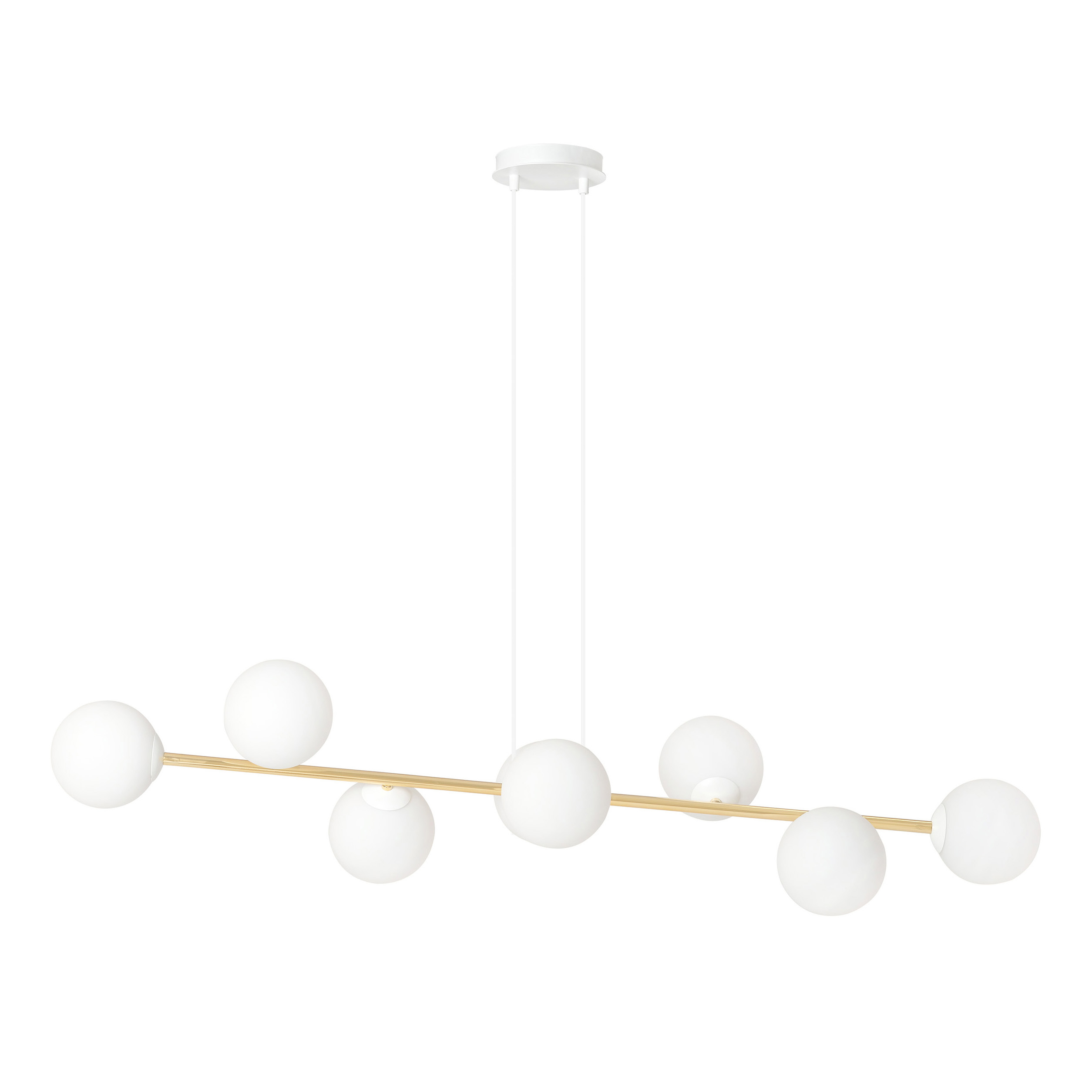 Emibig Gravity lampada sospesa x10 W bianco-oro 1242/8