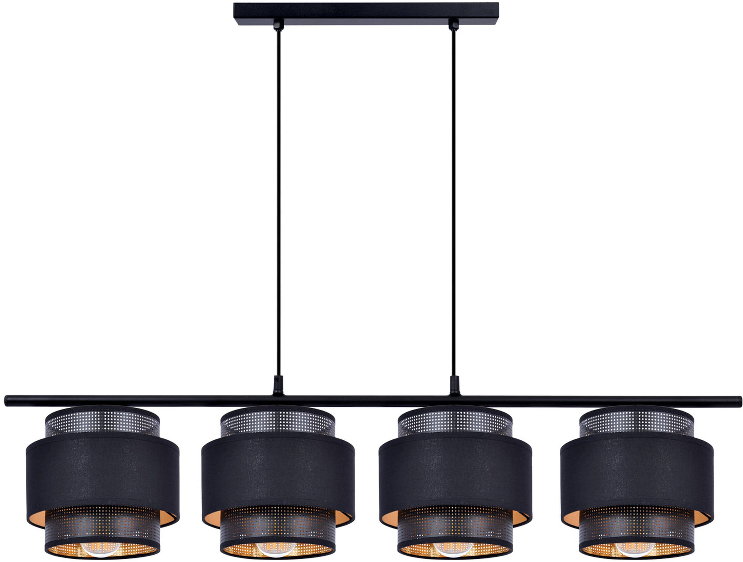 Kaja Amos lampada sospesa 4x40 W nero-oro K-5283