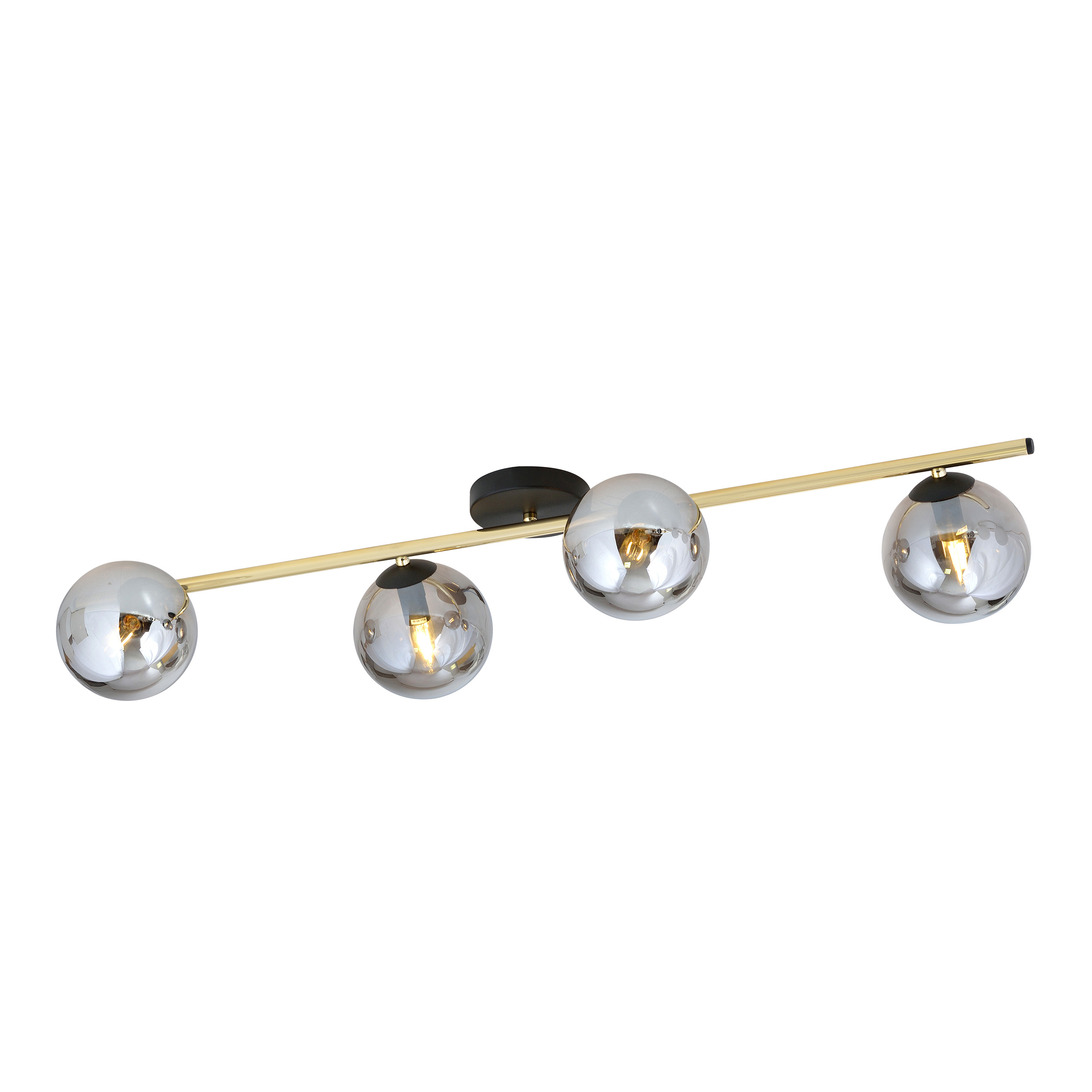 Emibig Splendi lampada da soffitto 4x W nero-oro 1246/4