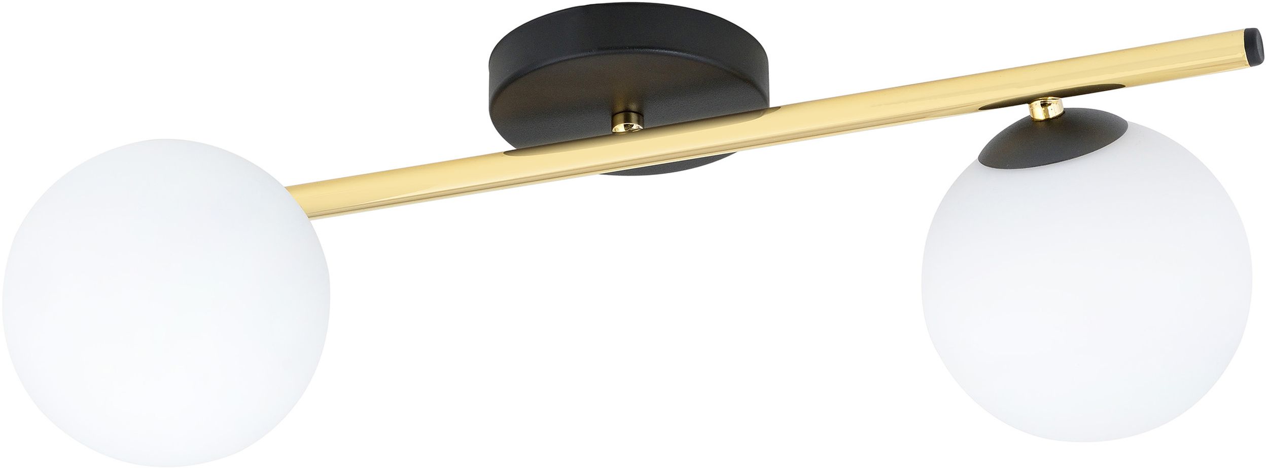 Emibig Splendi lampada da soffitto 2x10 W nero-oro -opale 1248/2