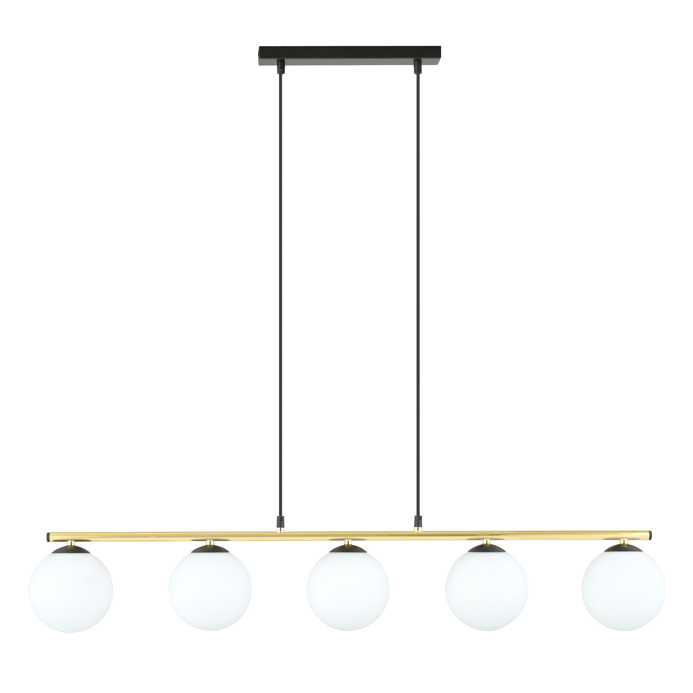 Emibig Allora lampada sospesa 4x W nero-oro 1254/5