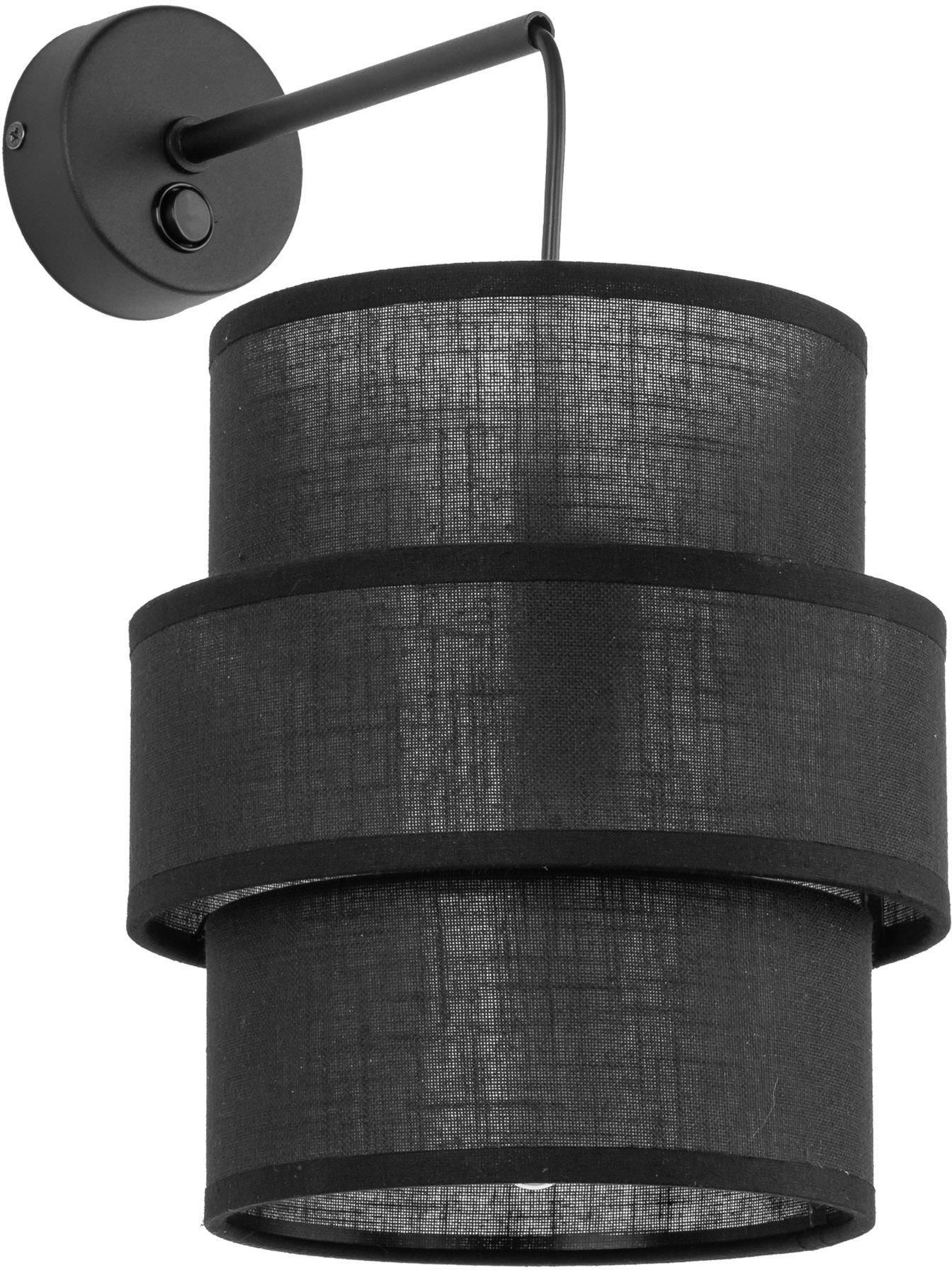 TK Lighting Calisto lampada da parete 1x15 W nero 5955