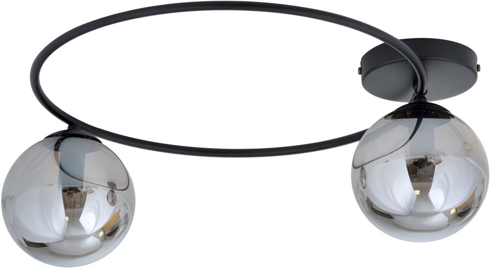 Emibig Sopra lampada da soffitto 2x10 W nero-fumé 1256/2