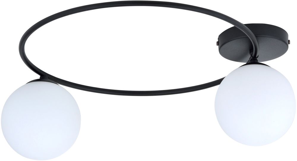 Emibig Sopra lampada da soffitto 2x10 W nero-latte 1257/2
