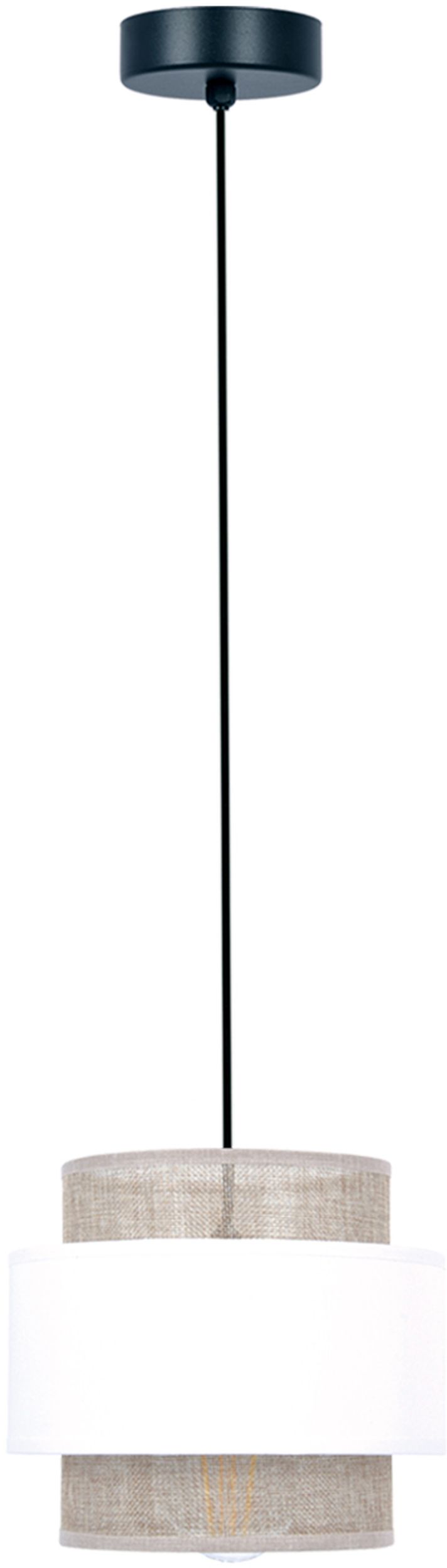 Kaja Cezar lampada sospesa 1x40 W bianco-beige K-5270