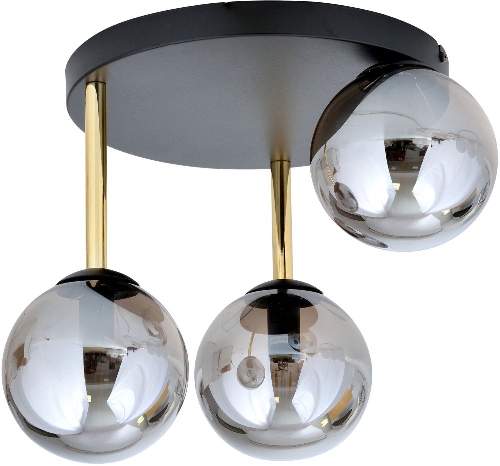 Emibig Dolce lampada da soffitto 3x W nero-fumé 1259/3