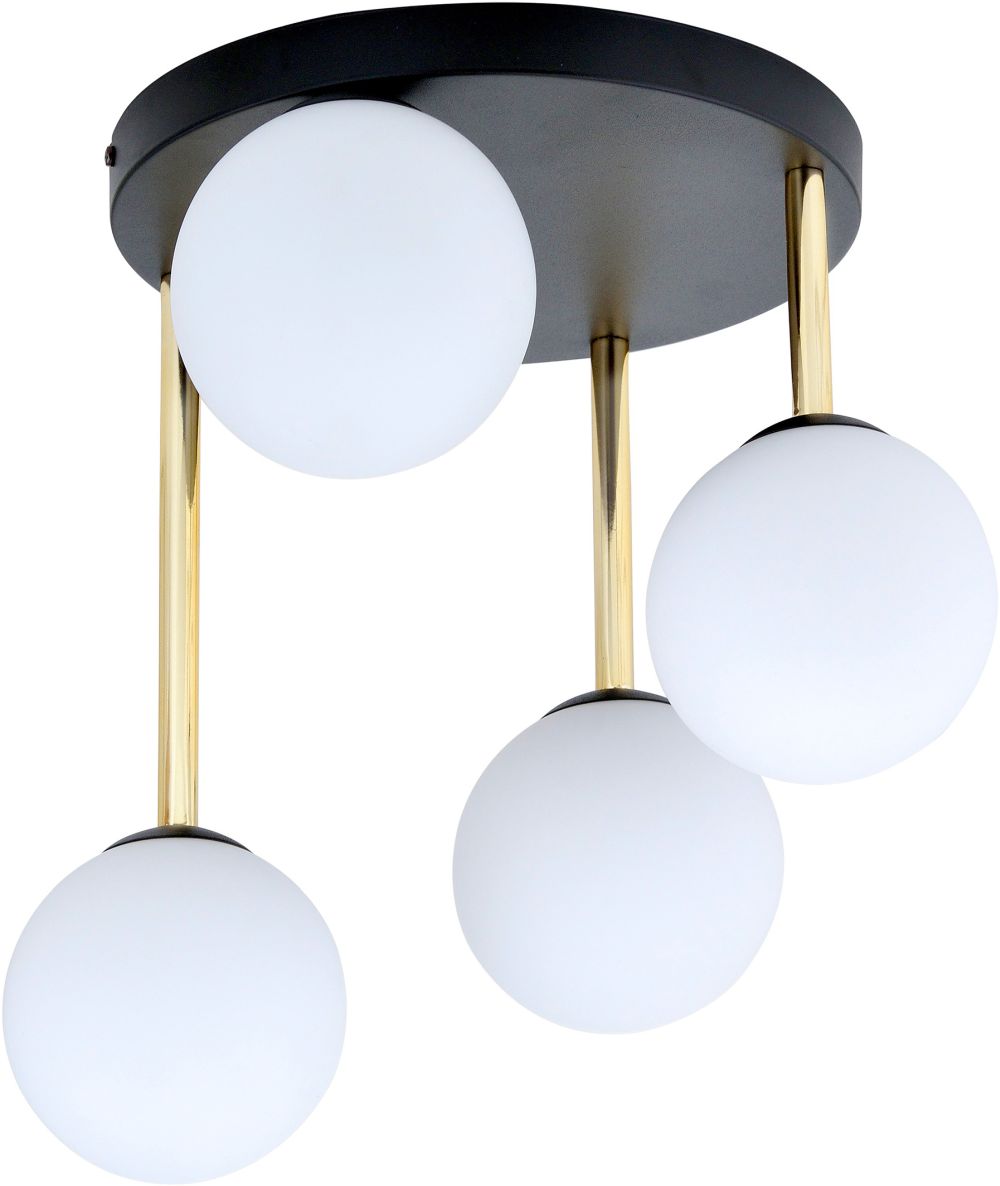 Emibig Dolce lampada da soffitto 4x10 W nero-latte 1260/4
