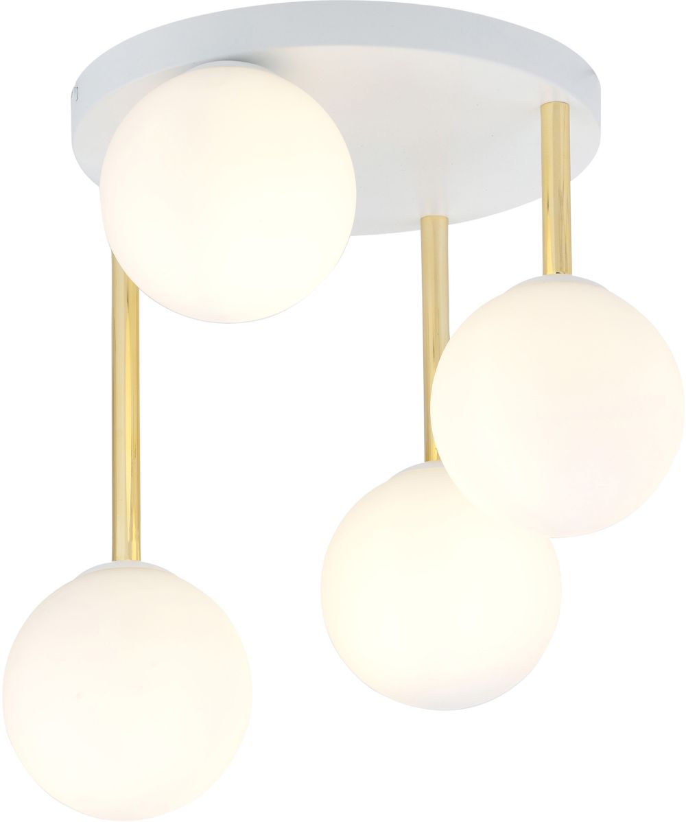 Emibig Dolce lampada da soffitto 4x10 W bianco-latte 1261/4