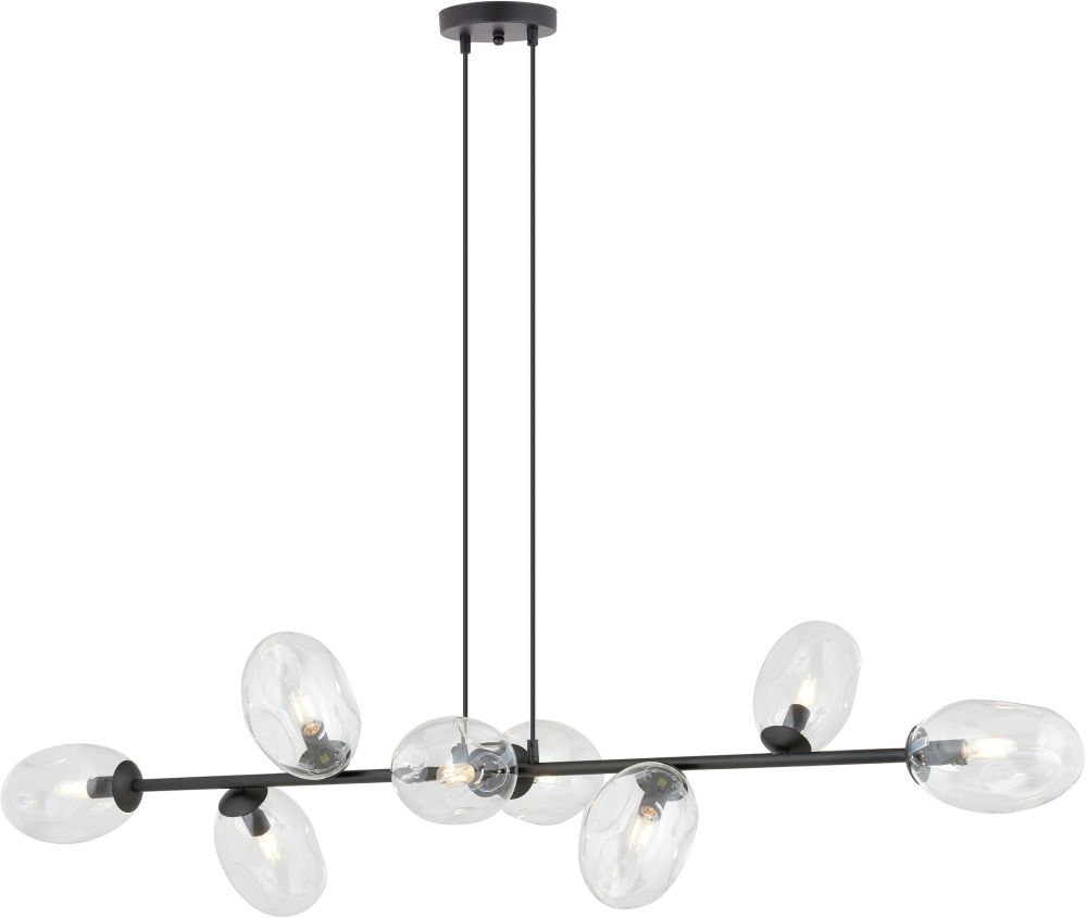 Emibig Pandora lampada sospesa x10 W nero-trasparente 1262/8