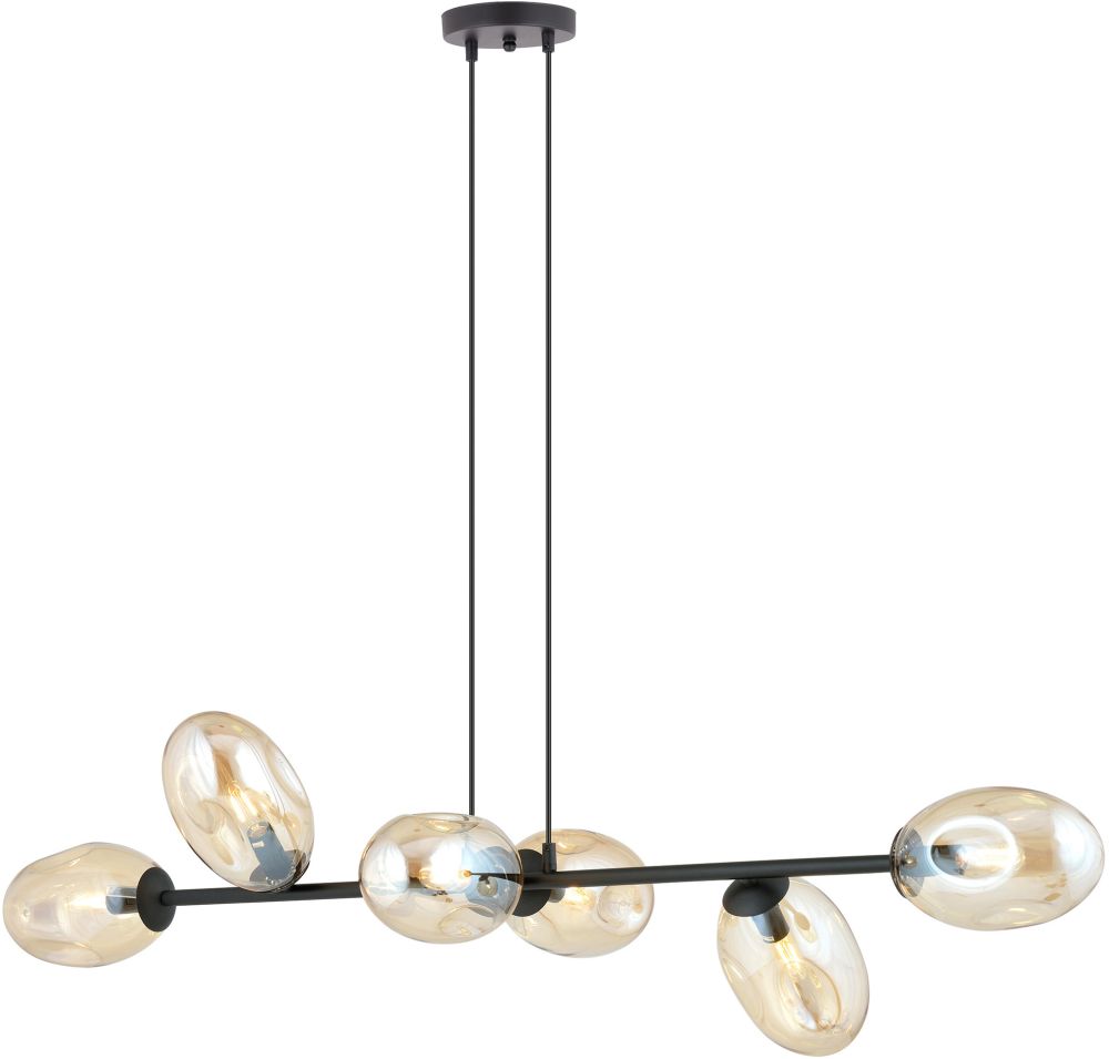 Emibig Pandora lampada sospesa 6x W nero 1264/6