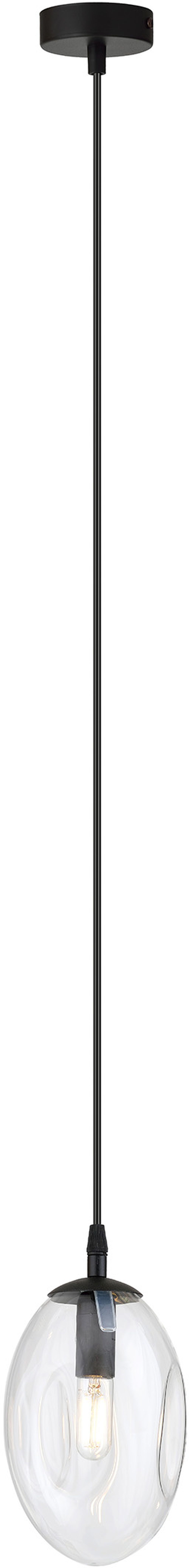 Emibig Astral lampada sospesa 1x10 W nero-trasparente 1265/1