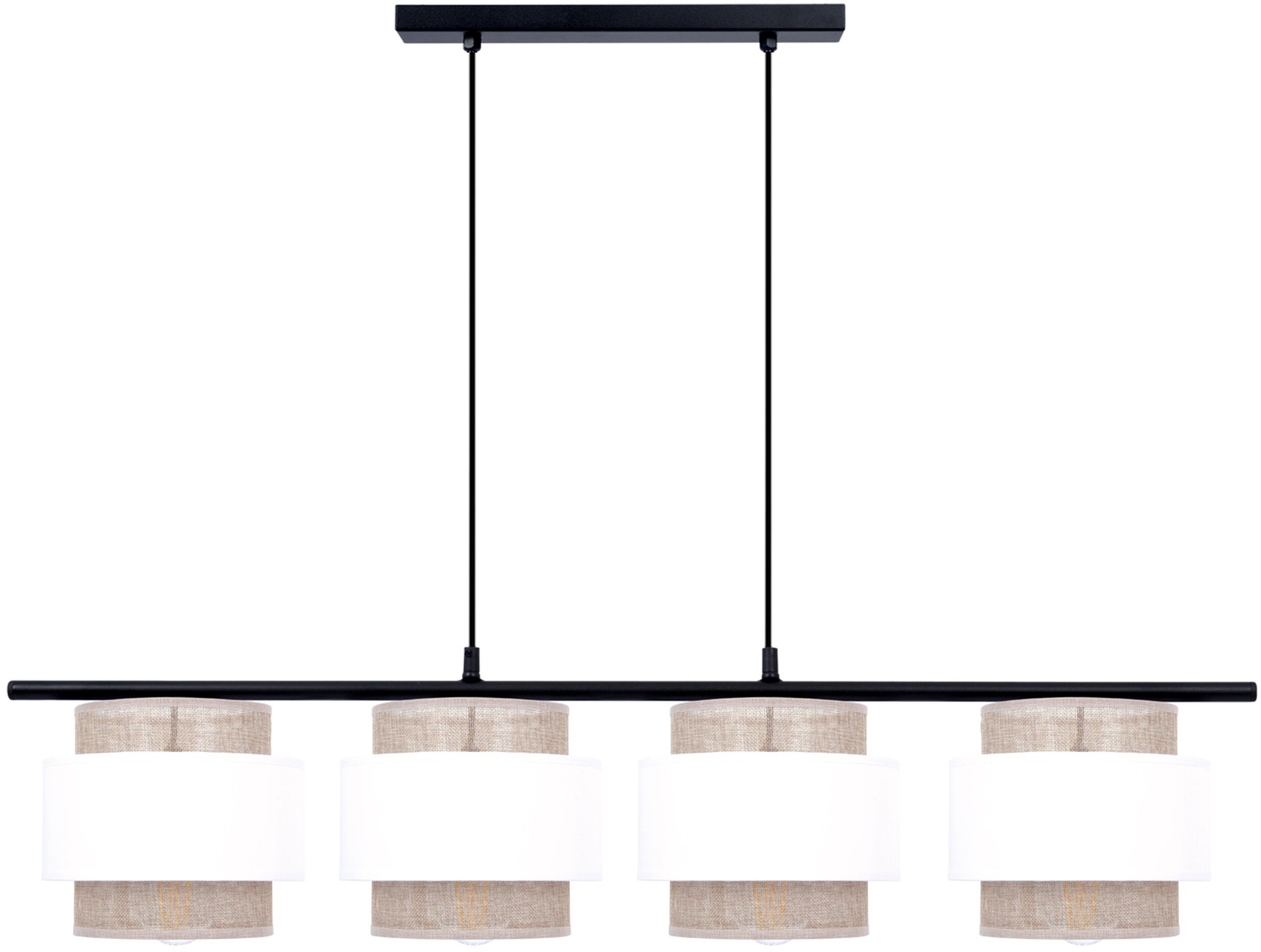 Kaja Cezar lampada sospesa 4x40 W bianco-beige K-5273
