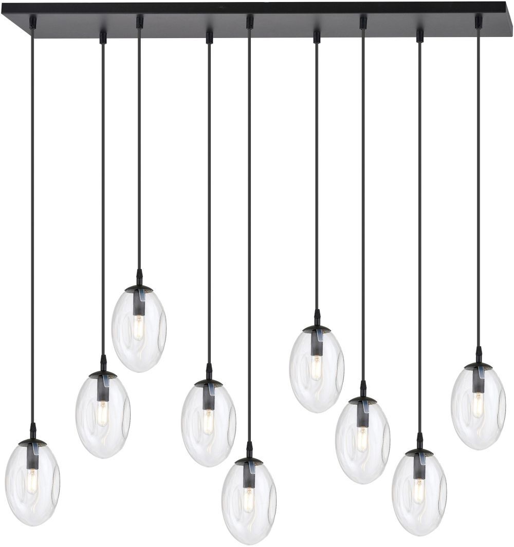 Emibig Astral lampada sospesa x W nero-trasparente 1265/9