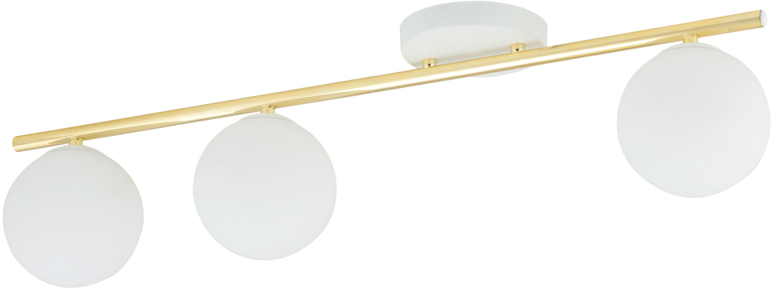 Emibig Monza lampada da soffitto 3x10 W bianco-oro -opale 1253/3