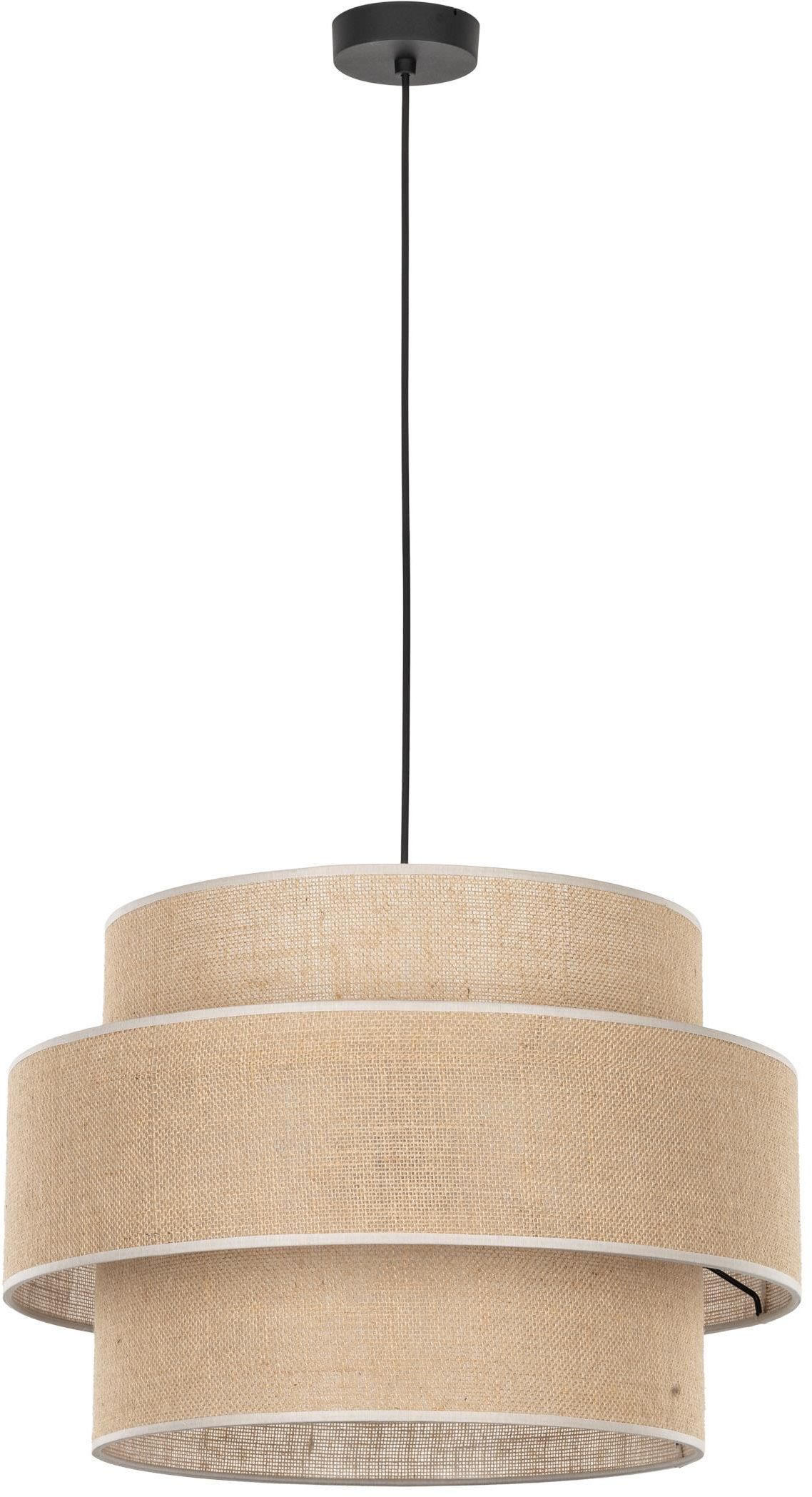 TK Lighting Calisto lampada sospesa 1x15 W nero-beige 5419