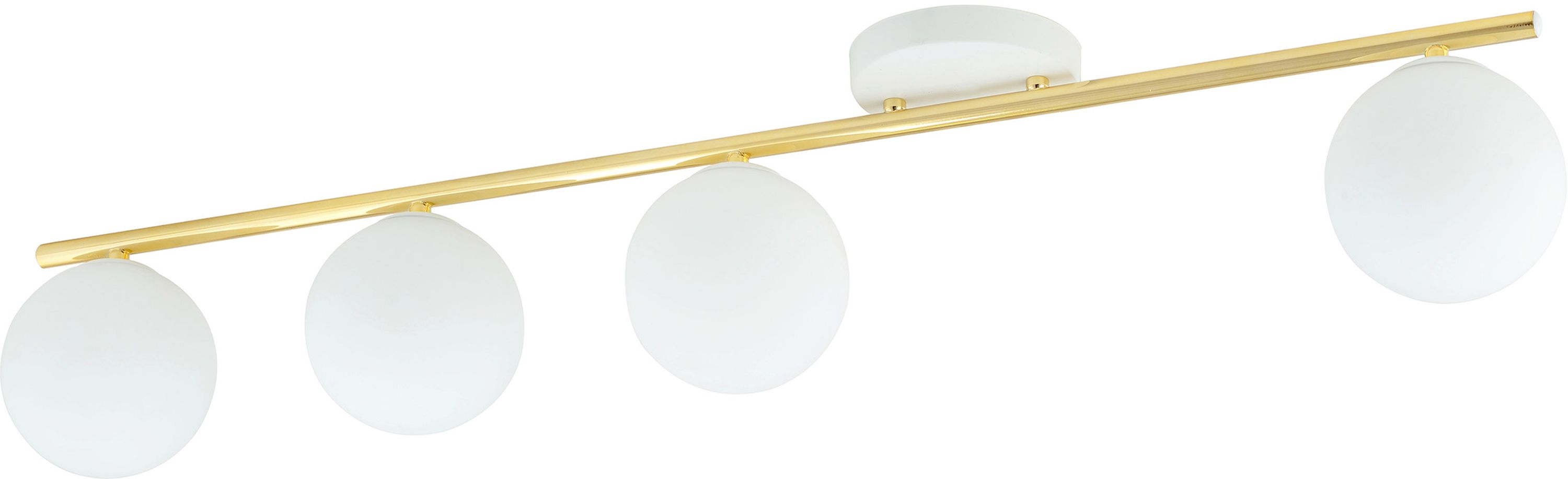 Emibig Monza lampada da soffitto 4x10 W bianco-oro -opale 1253/4