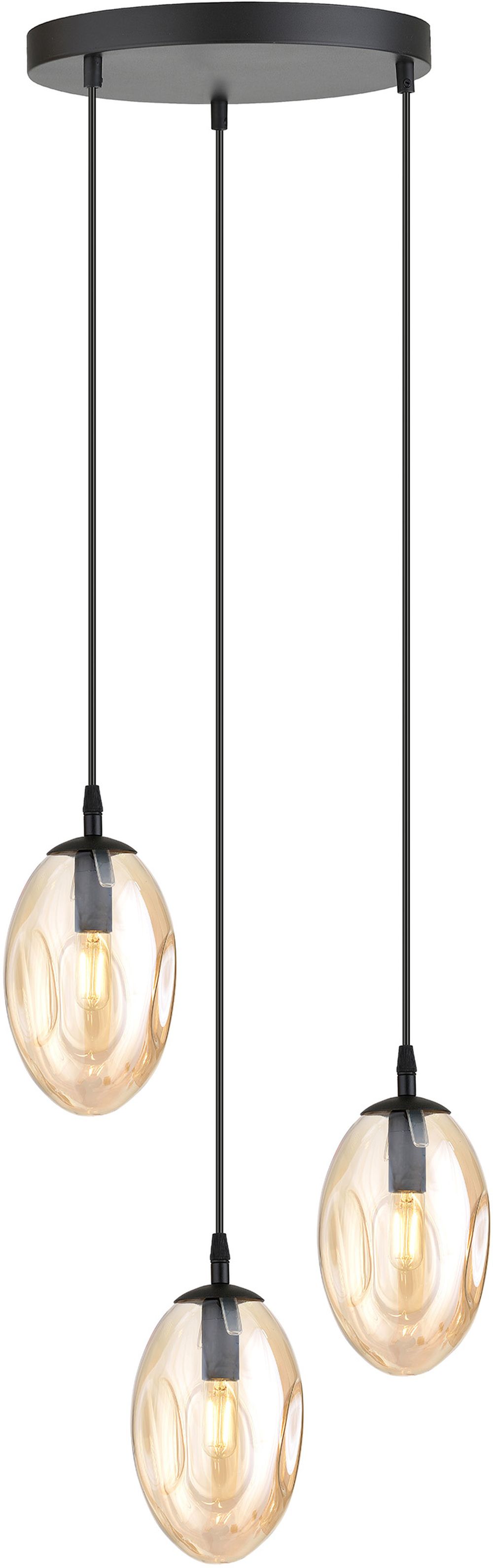 Emibig Astral lampada sospesa 3x10 W nero 1267/3PREM