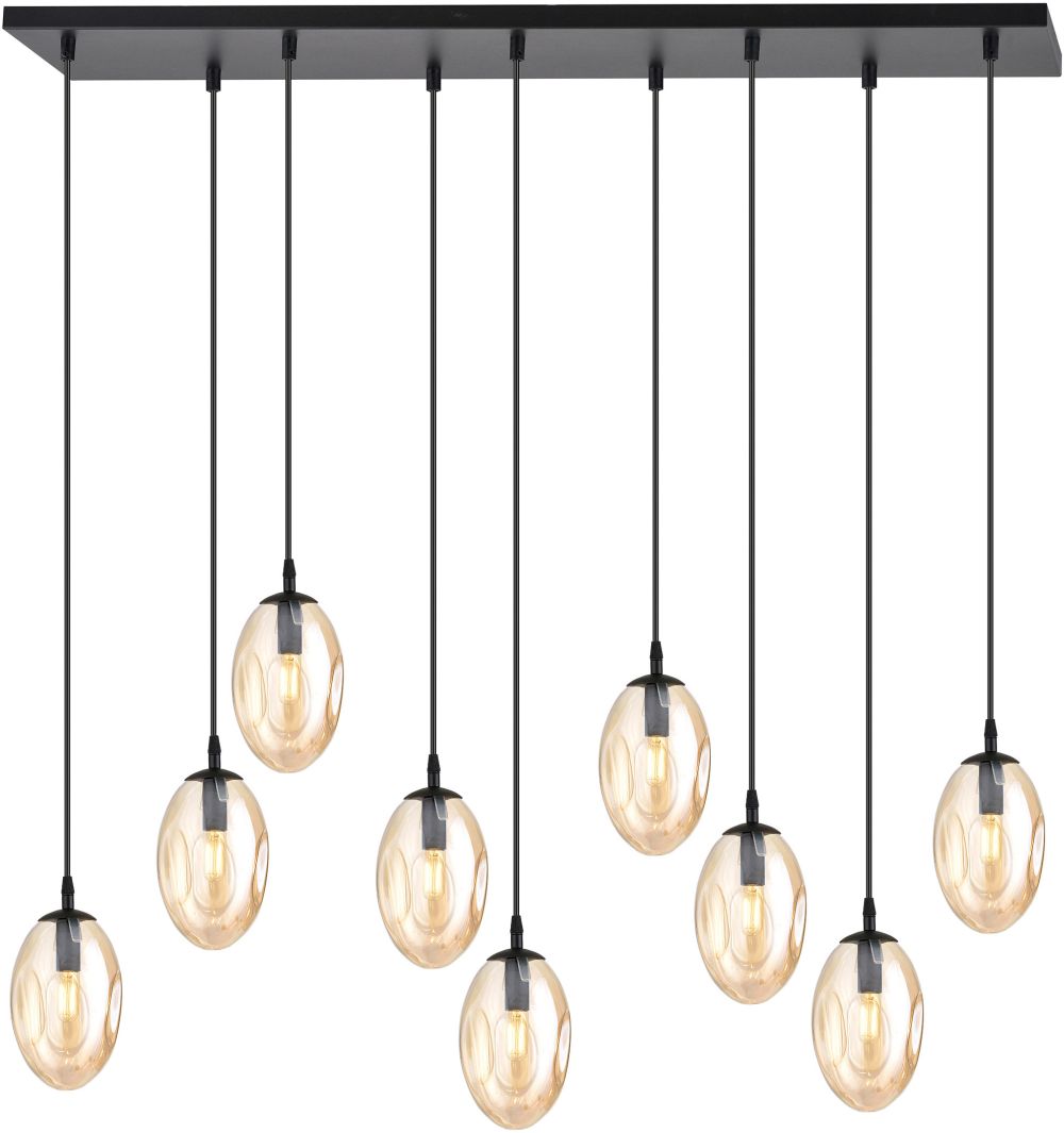 Emibig Astral lampada sospesa x10 W nero 1267/9