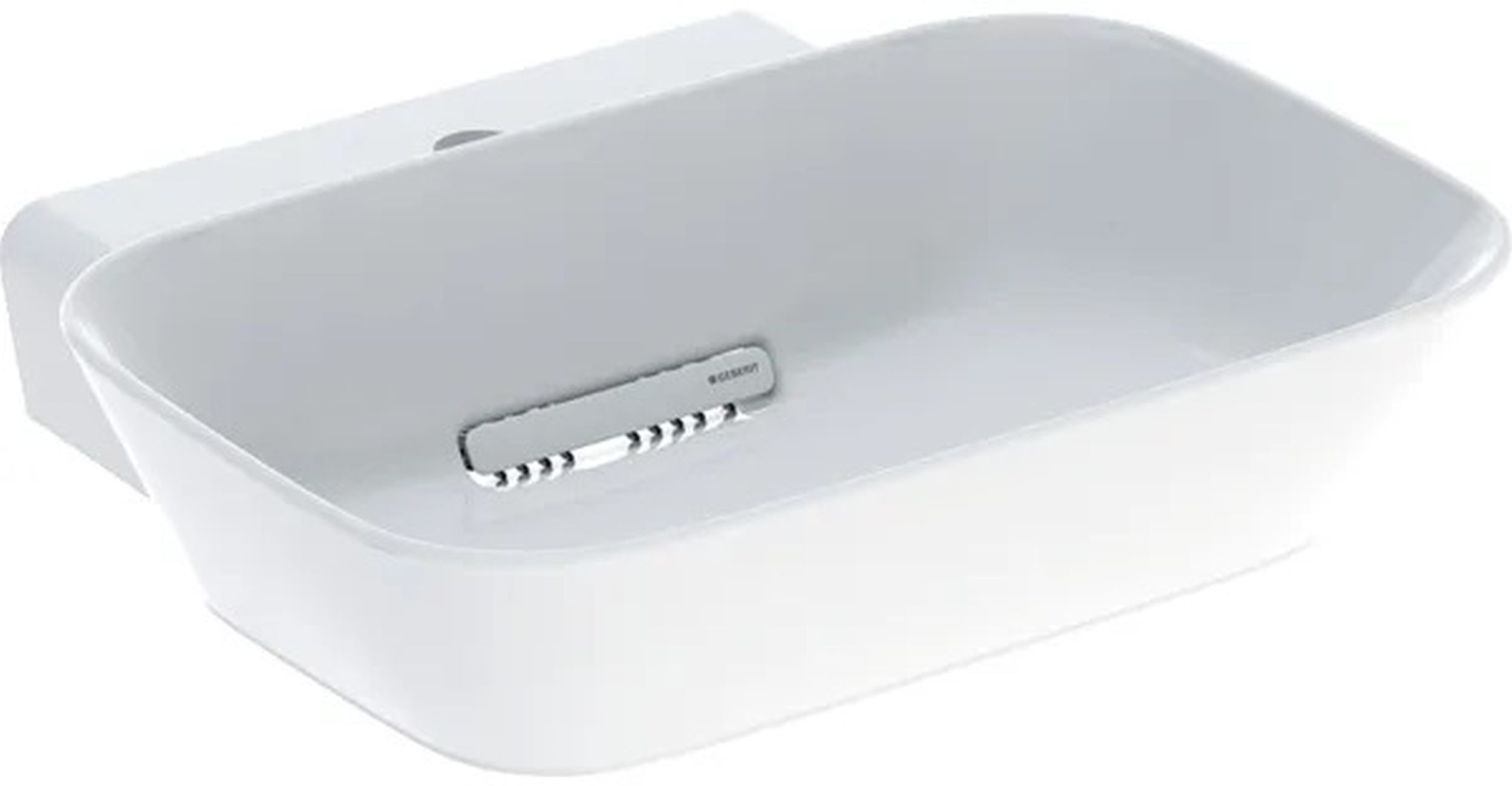 Geberit One lavabo 50x42.5 cm rettangolare da appoggio bianco lucida 505.051.00.1
